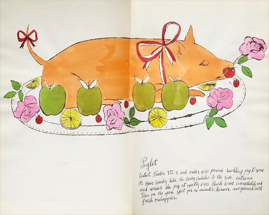 <b>ANDY WARHOL</b> <i>Wild Raspberries book; and Bodley Gallery announcement</i>, 1959