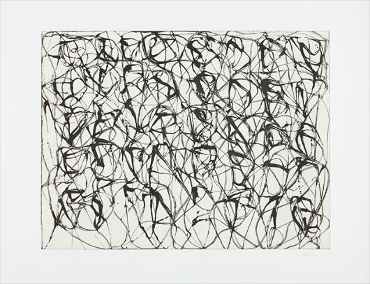 <b>BRICE MARDEN</b><i> Cold Mountain Series, Zen Studies 1-6: plate 1</i>, 1991