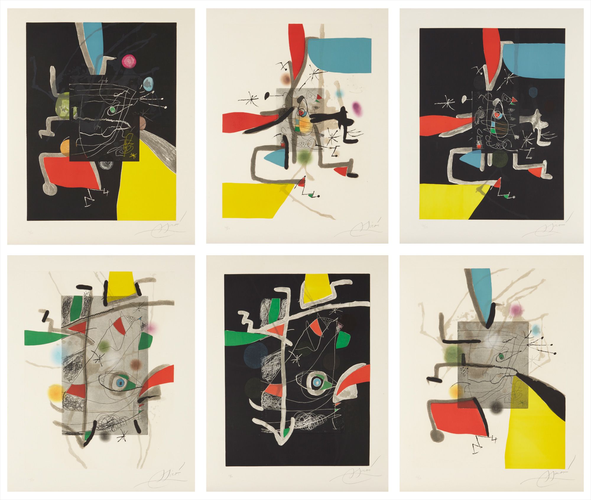 <b>JOAN MIRÓ</b> <i>Llibre dels sis sentits series</i>, 1981