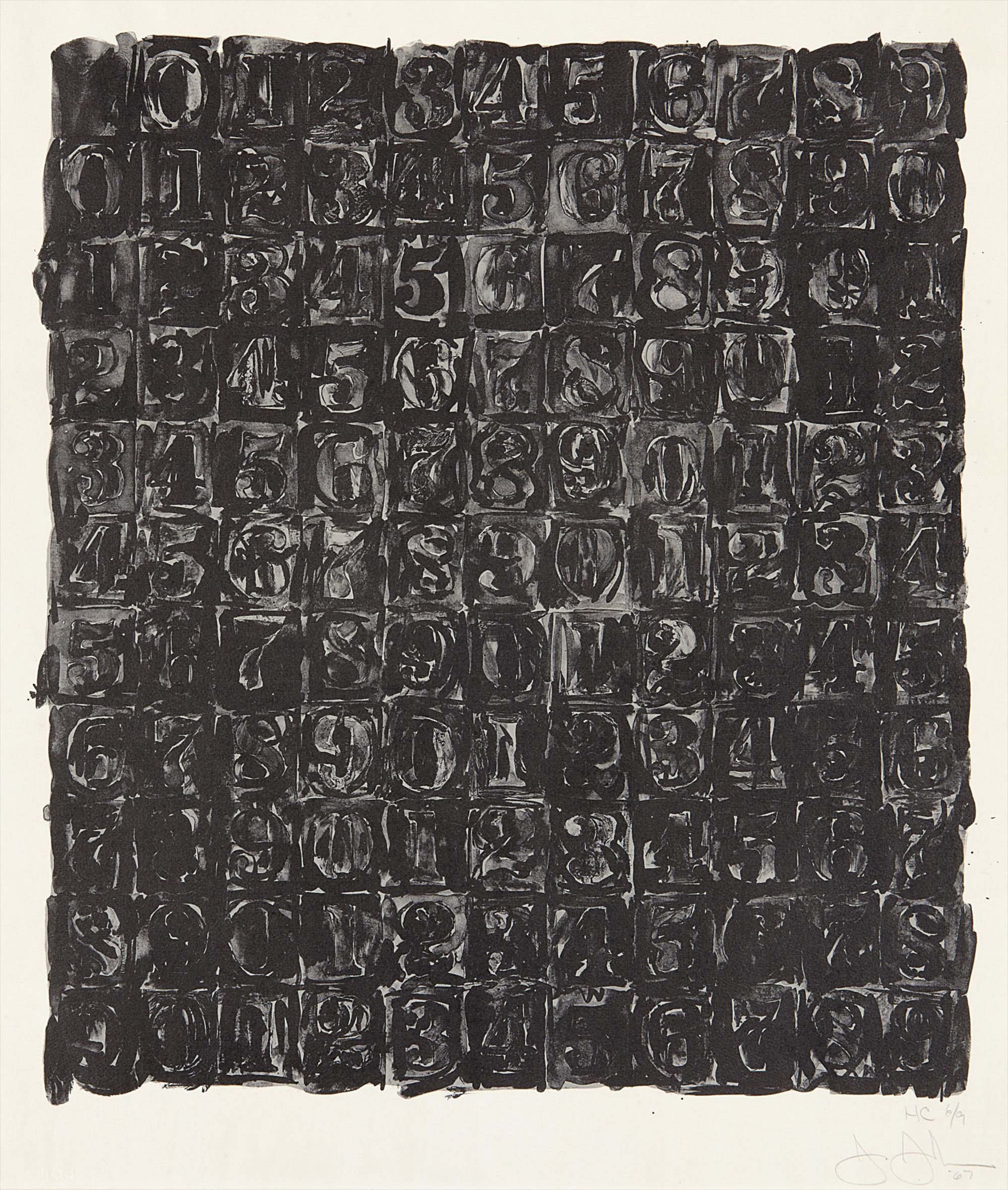 <b>JASPER JOHNS</b> <i>Numbers</i>, 1967