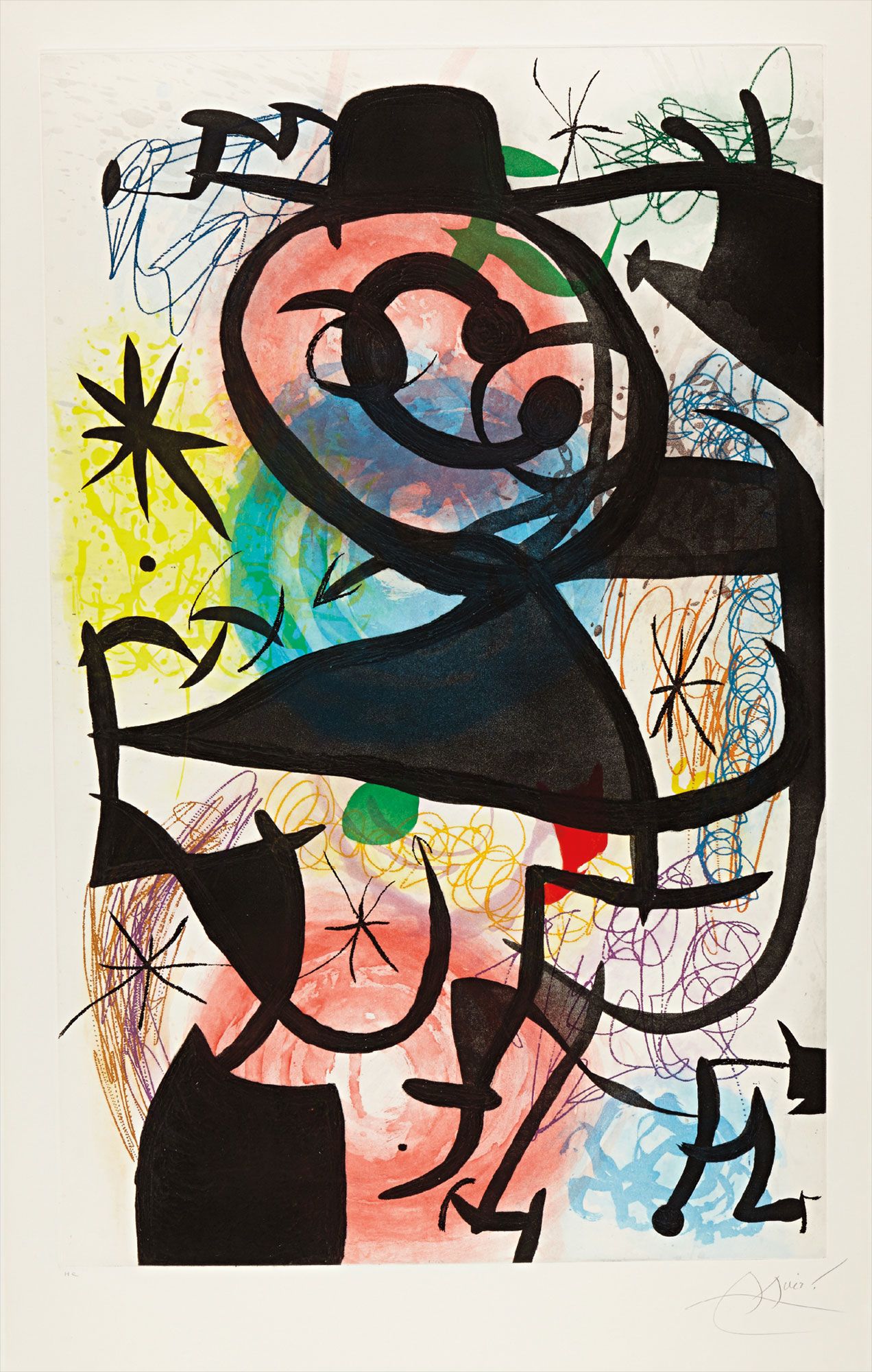 <b>JOAN MIRO</b> <i>Le pitre rose (Pink Clown),</i> 1974
