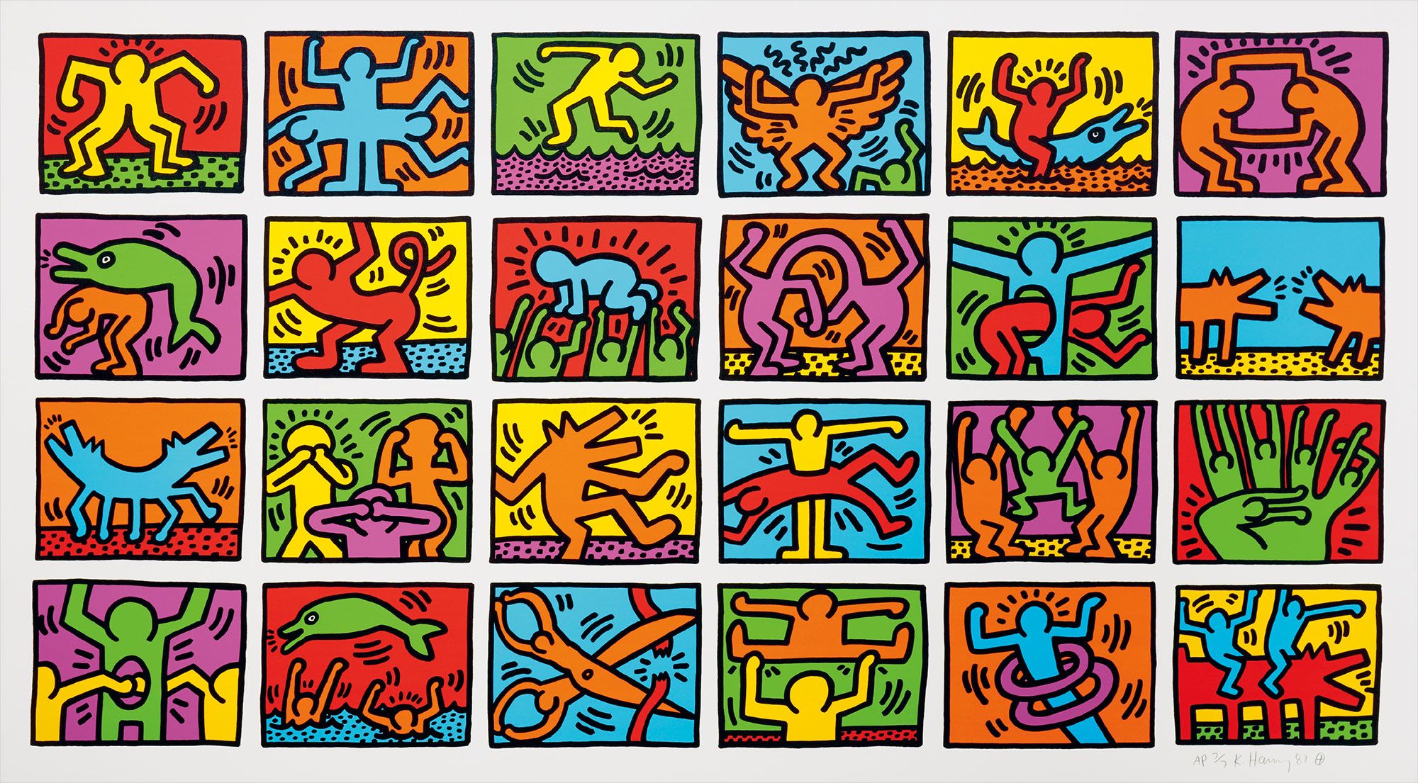 <b>KEITH HARING</b> <i>Retrospect,</i> 1989