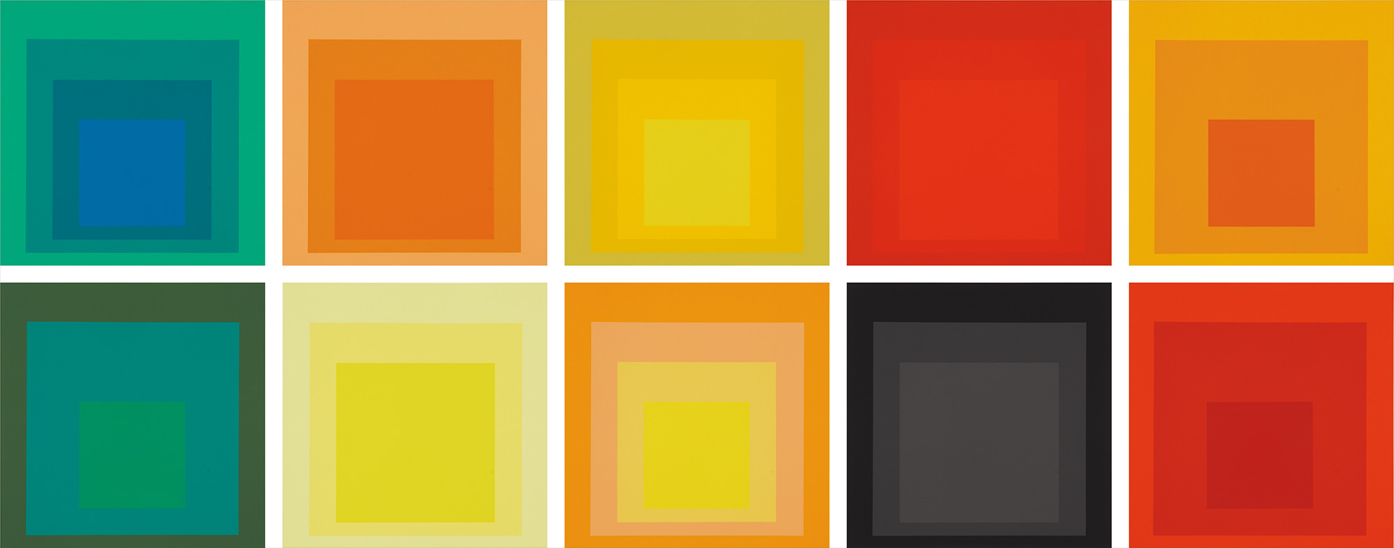 <b>JOSEF ALBERS</b> <i>Homage to the Square: Edition Keller Ia-Ik</i>, 1970
