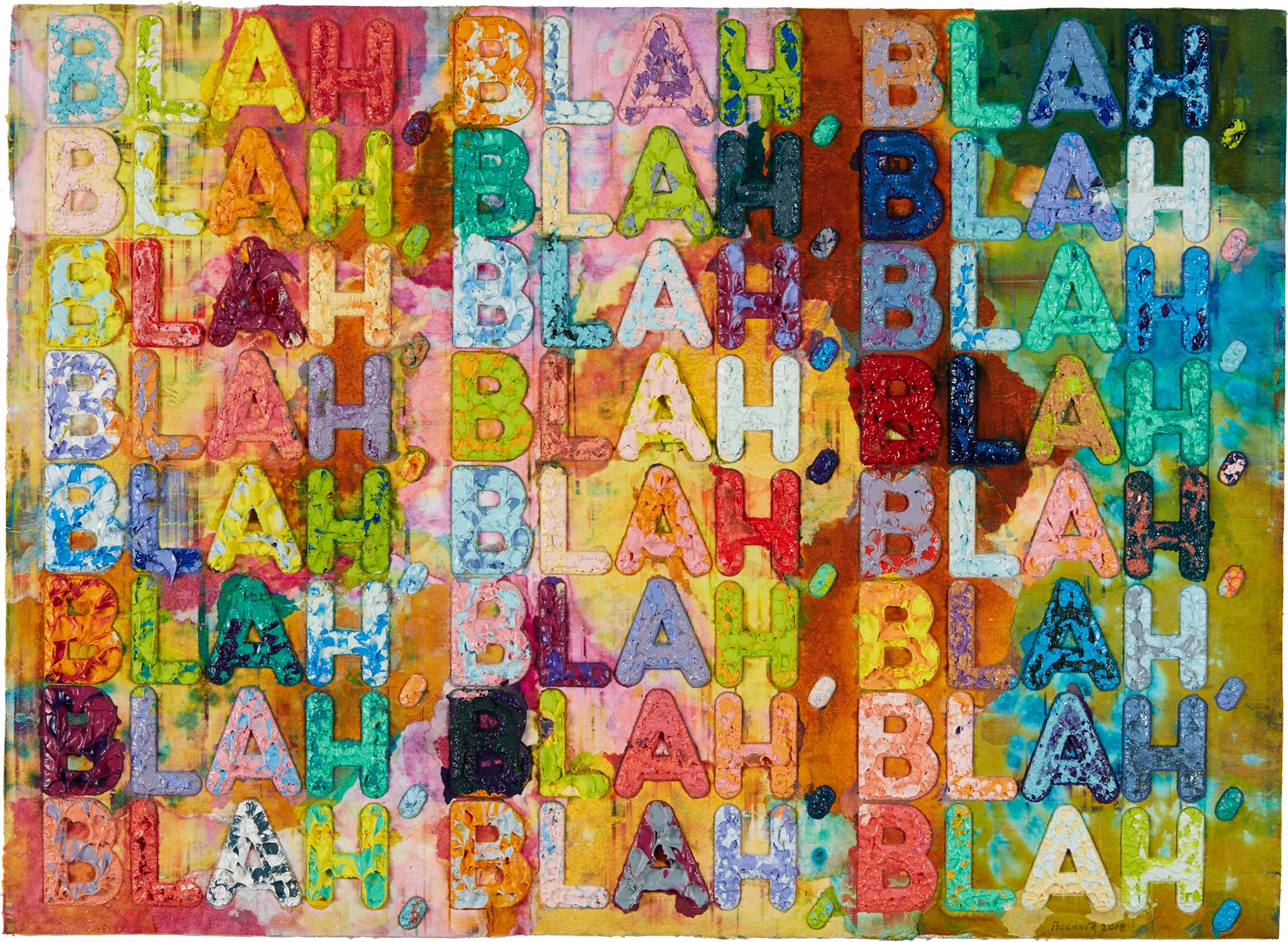 <b>MEL BOCHNER</b>, <i>Blah, Blah, Blah</i>, 2018 <br />
<b></b>