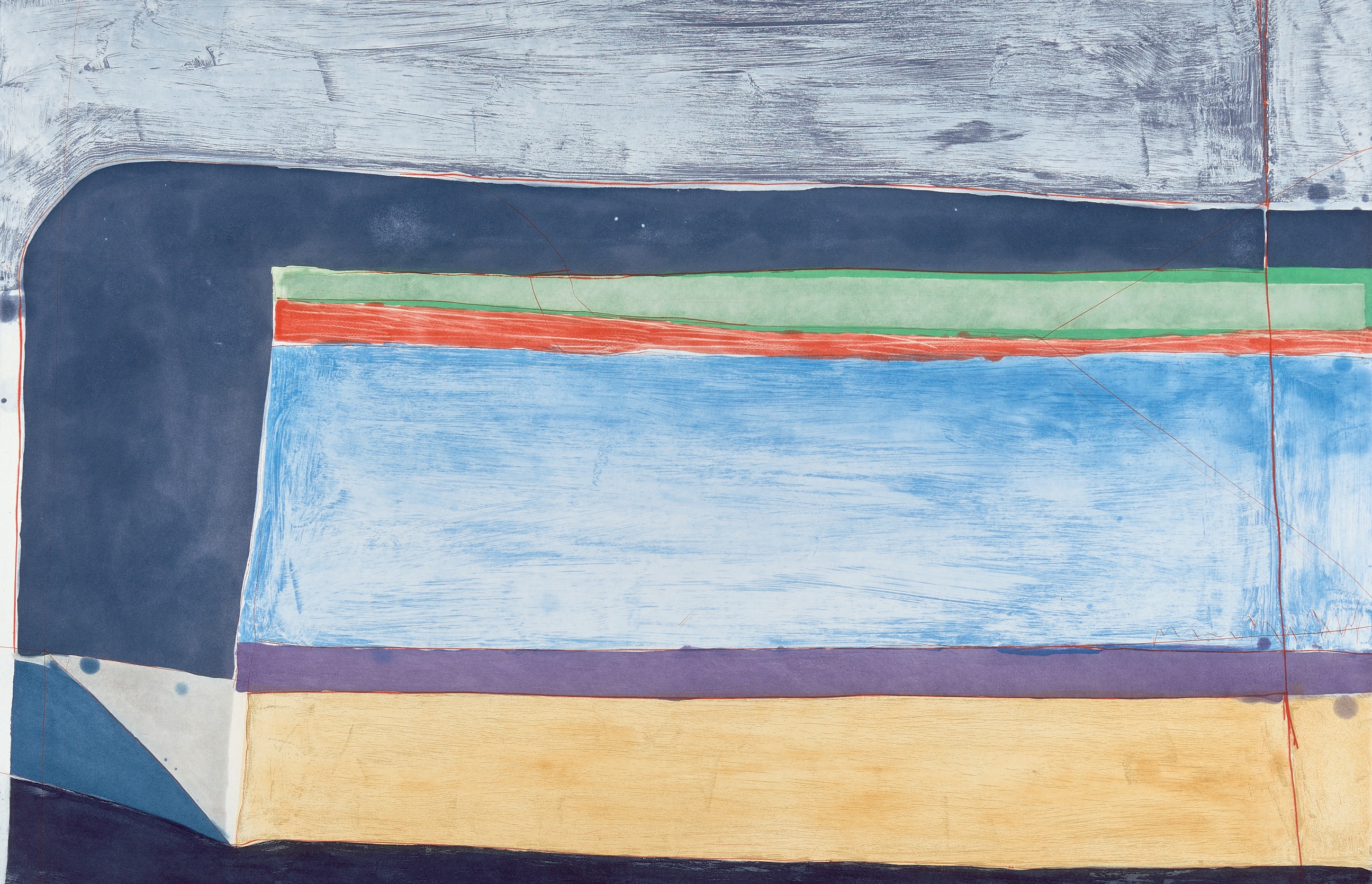 <p><strong>RICHARD DIEBENKORN</strong> <em>Indigo Horizontal</em>, 1985</p>