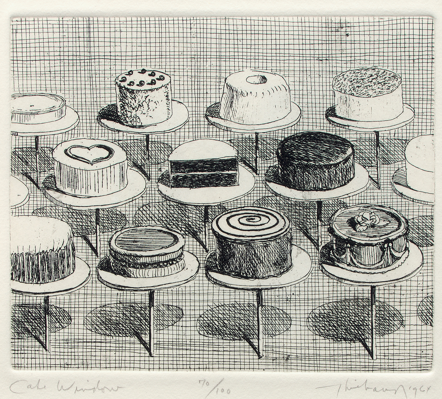 <p><strong>WAYNE THIEBAUD</strong> <em>Delights</em>, 1965</p>