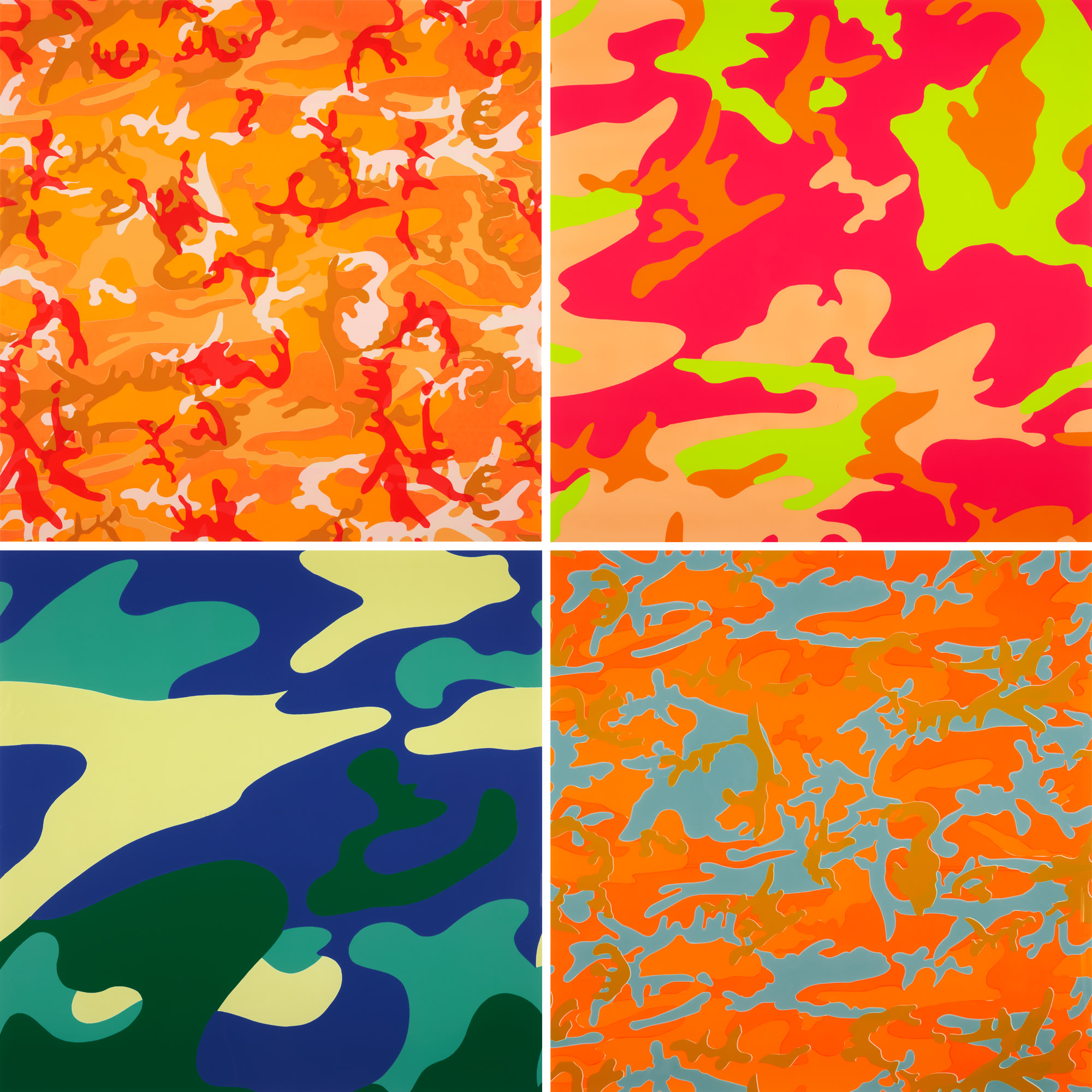 <p><strong>ANDY WARHOL</strong> <em>Camouflage</em>, 1987</p>
