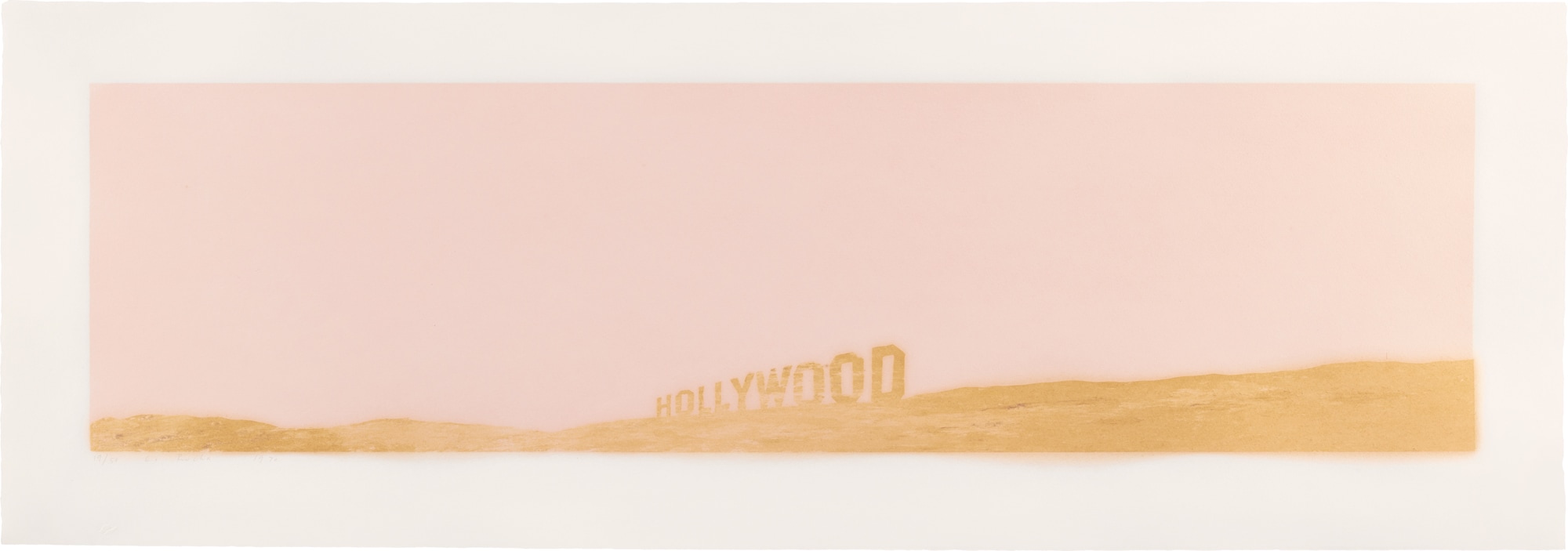 <p><strong>ED RUSCHA </strong><em>Pepto-Caviar Hollywood</em>, 1970</p>