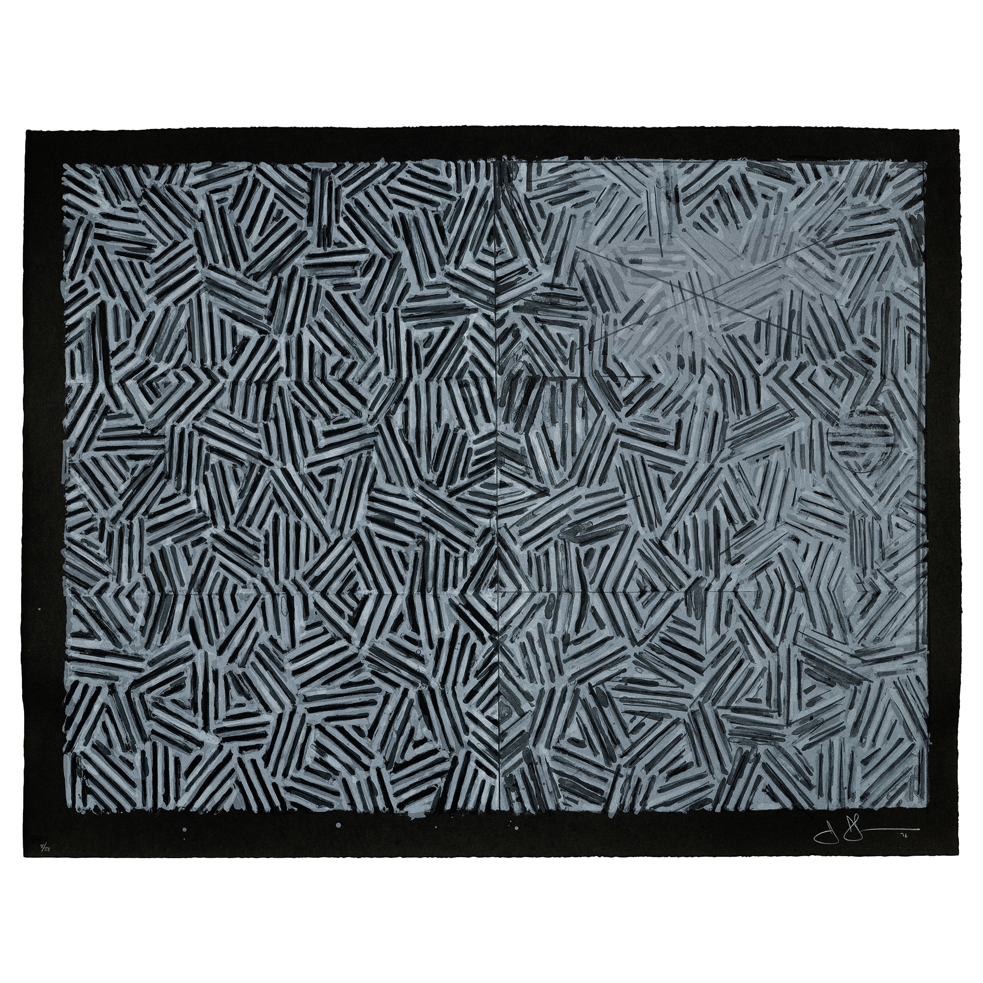 <p><strong>JASPER JOHNS</strong> <em>Corpse and Mirror, </em>1976</p>