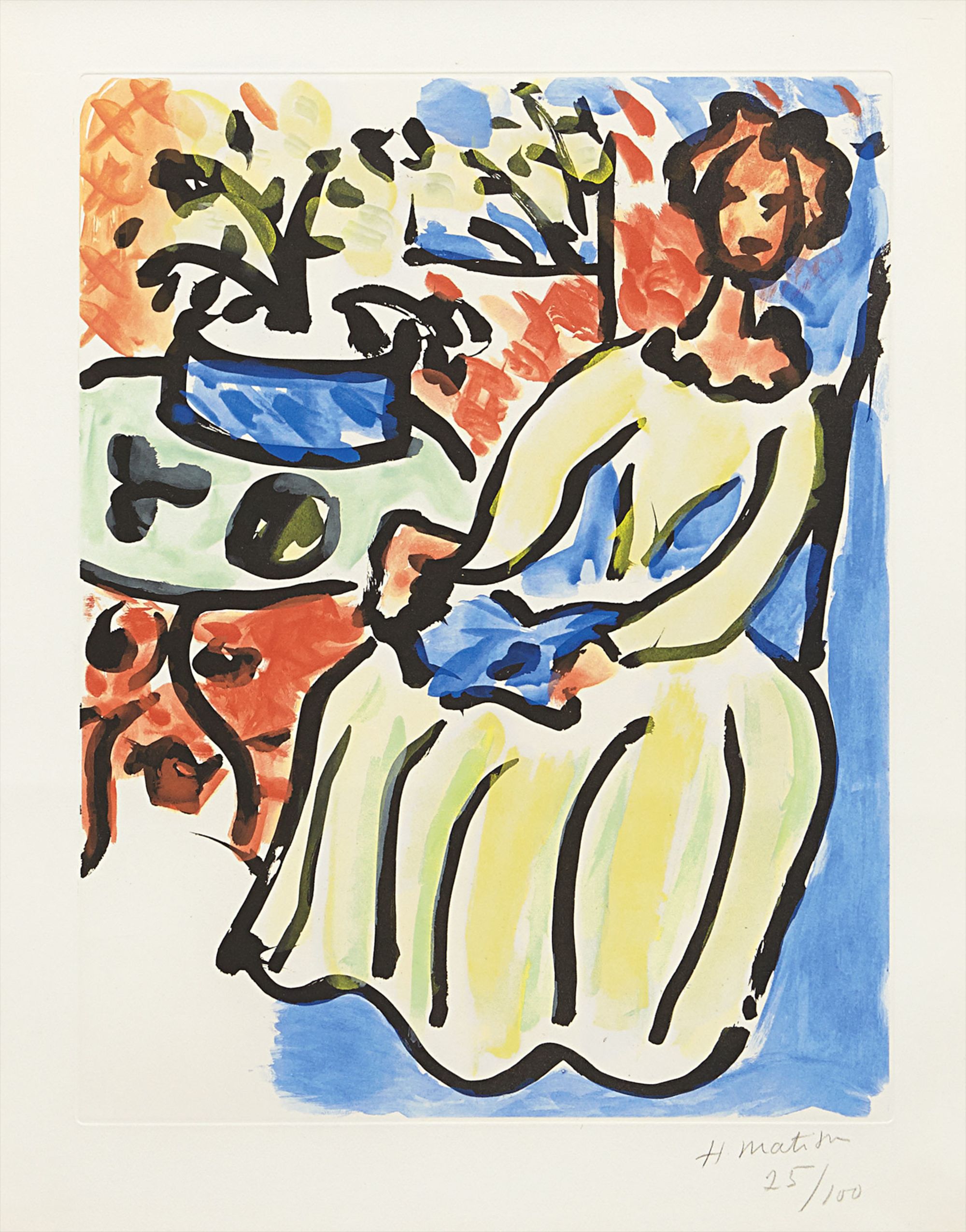 <b>HENRI MATISSE</b> <i>Marie-José en robe jaune</i>, 1950