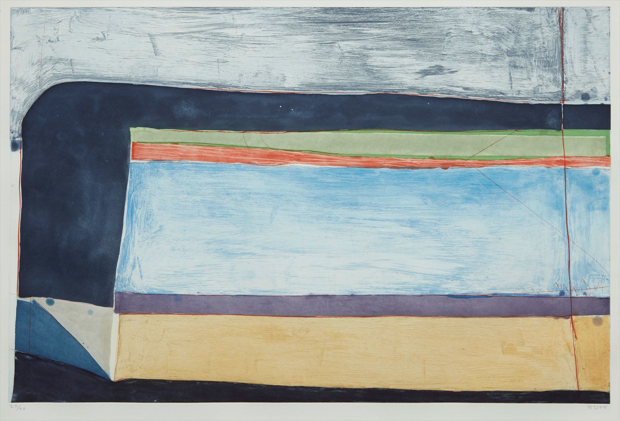 <b>RICHARD DIEBENKORN</b> <i>Indigo Horizontal,</i> 1985