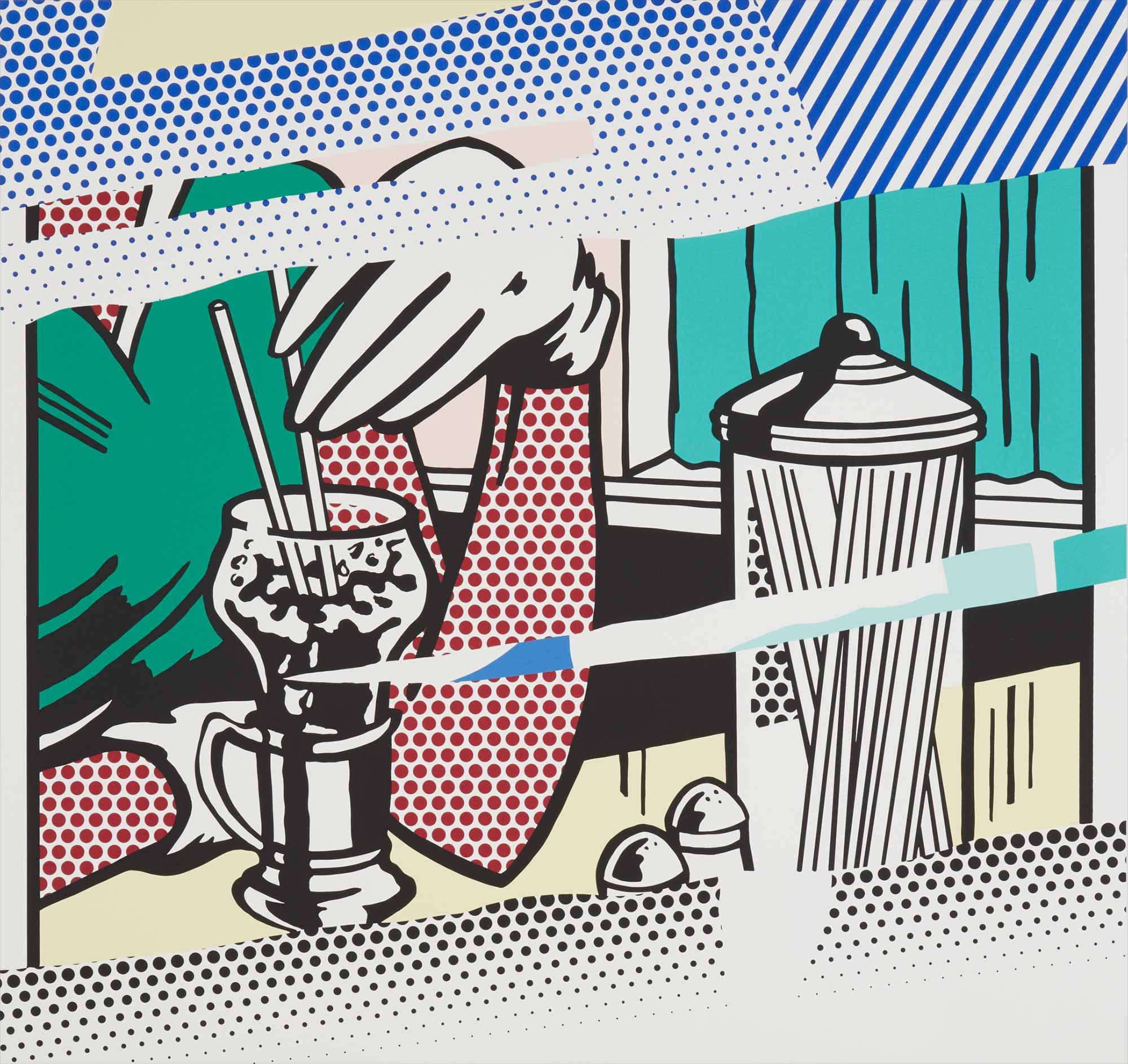 <b>ROY LICHTENSTEIN</b> <i>Reflections on Soda Fountain</i>, screenprint, 1991