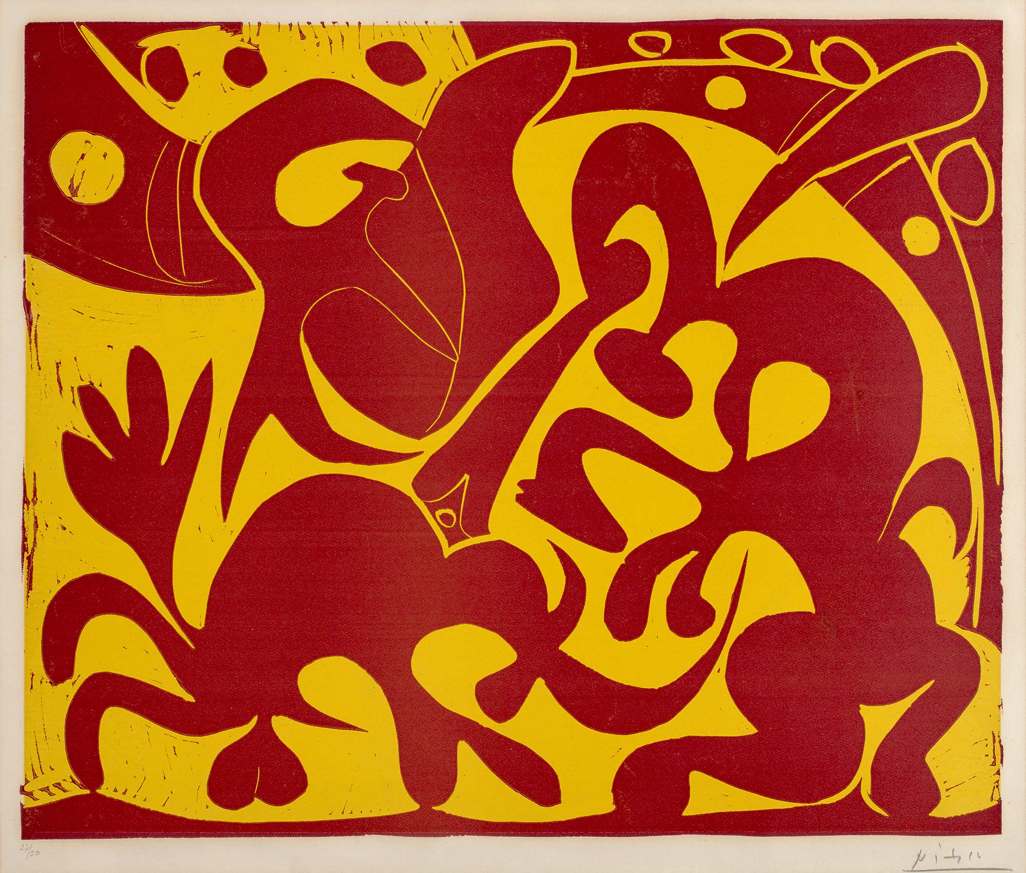 <b>PABLO PICASSO</b> <i>Pique (rouge et jaune)</i>, 1959