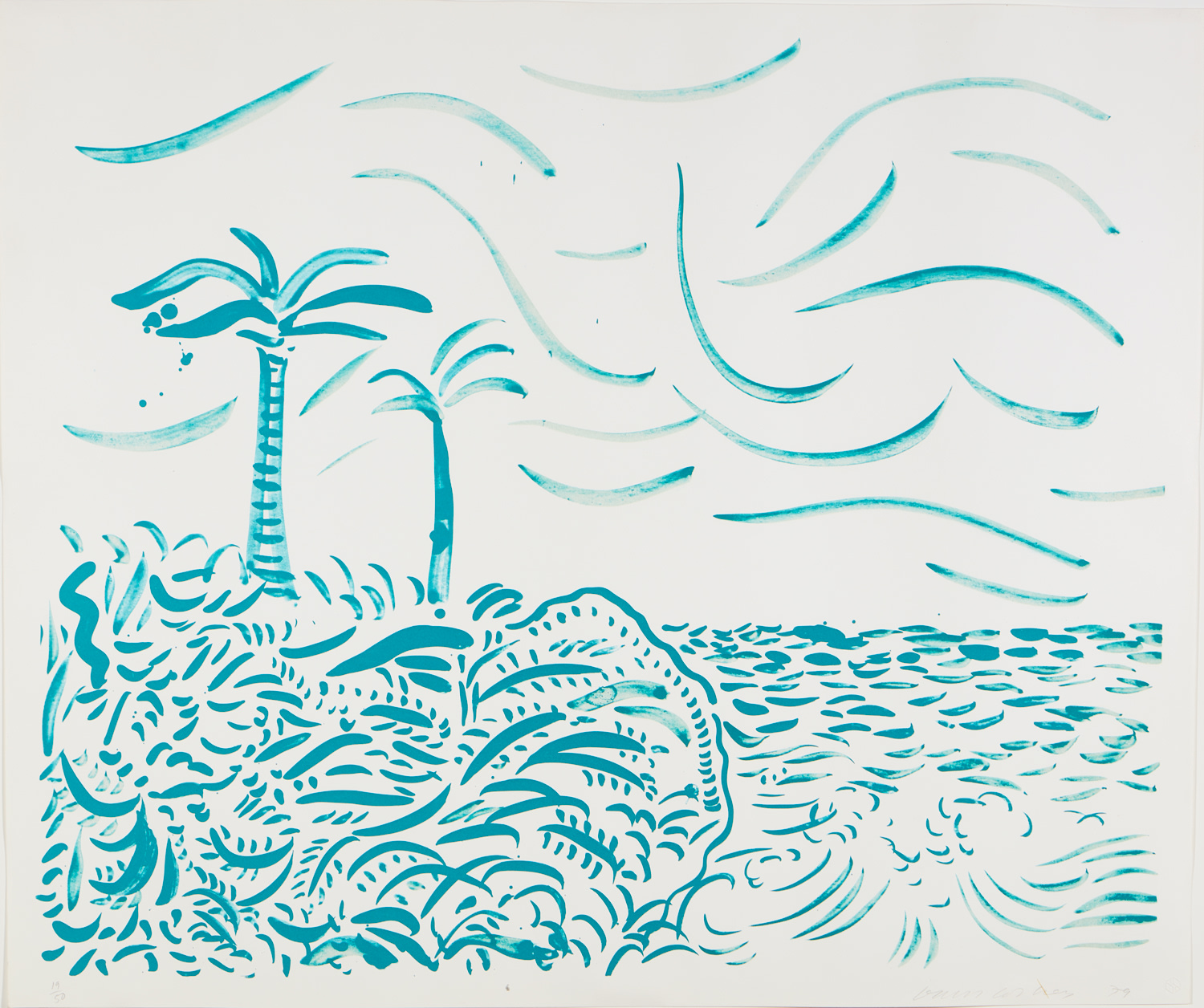 <p><strong>DAVID HOCKNEY</strong><em> Green Bora Bora</em>, 1979</p>