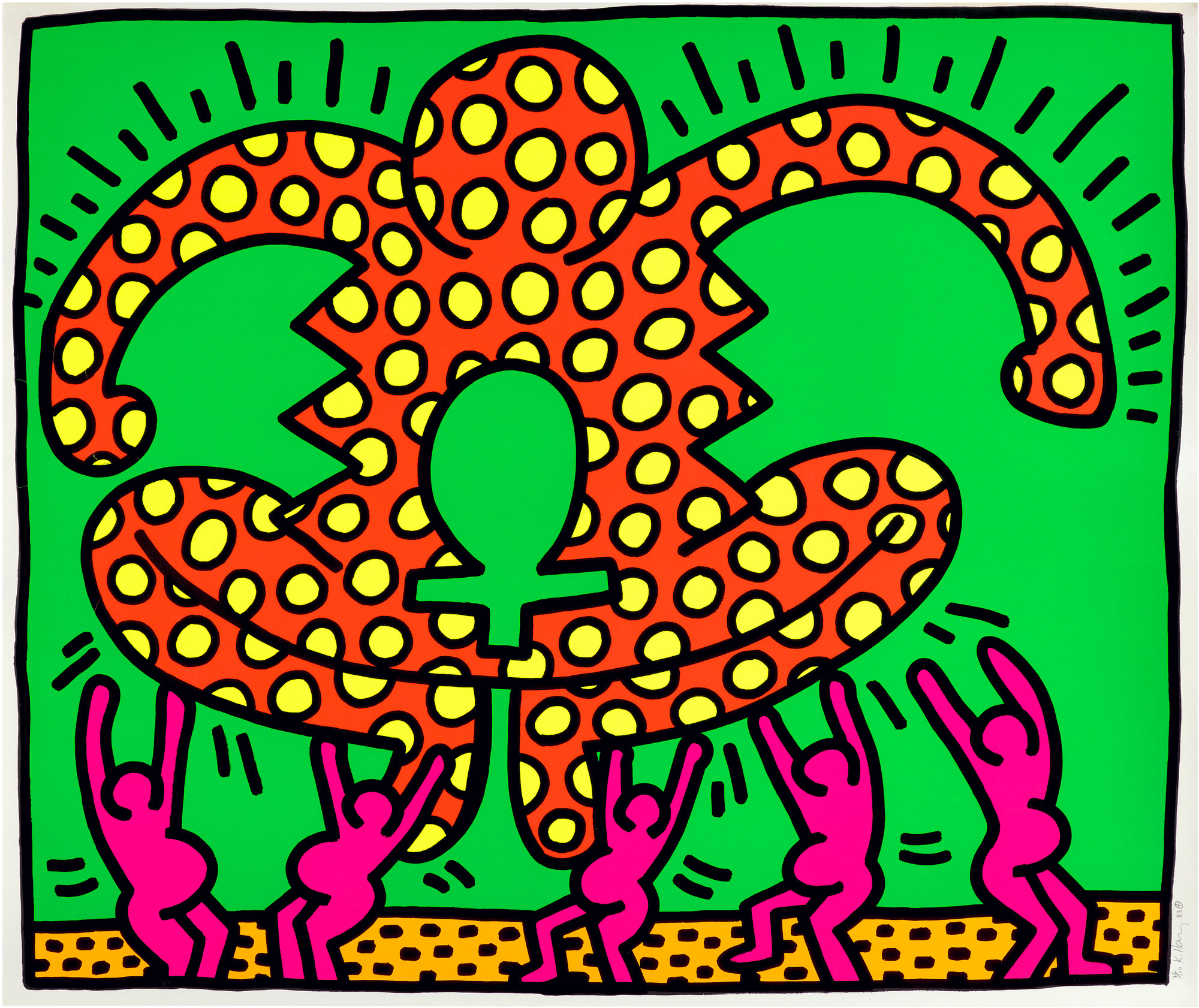<p><strong>KEITH HARING</strong> <em>The Fertility Suite: one plate</em>, 1983</p>
