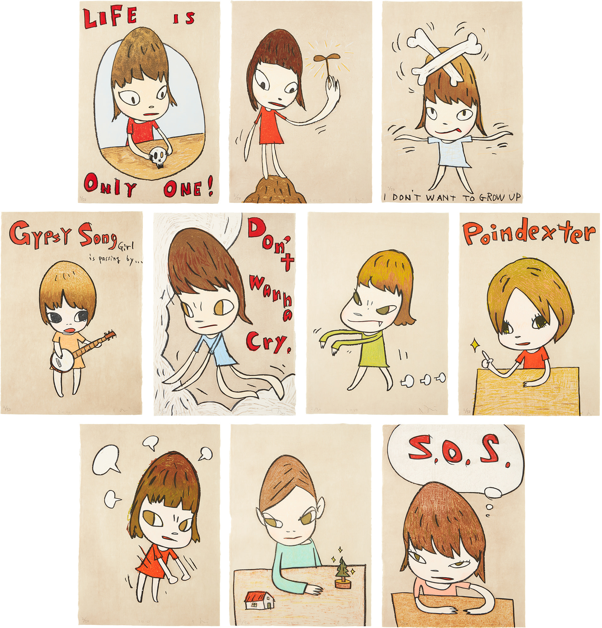 <p><strong>YOSHITOMO NARA</strong> <em>Untitled Portfolio</em>, 2010</p>