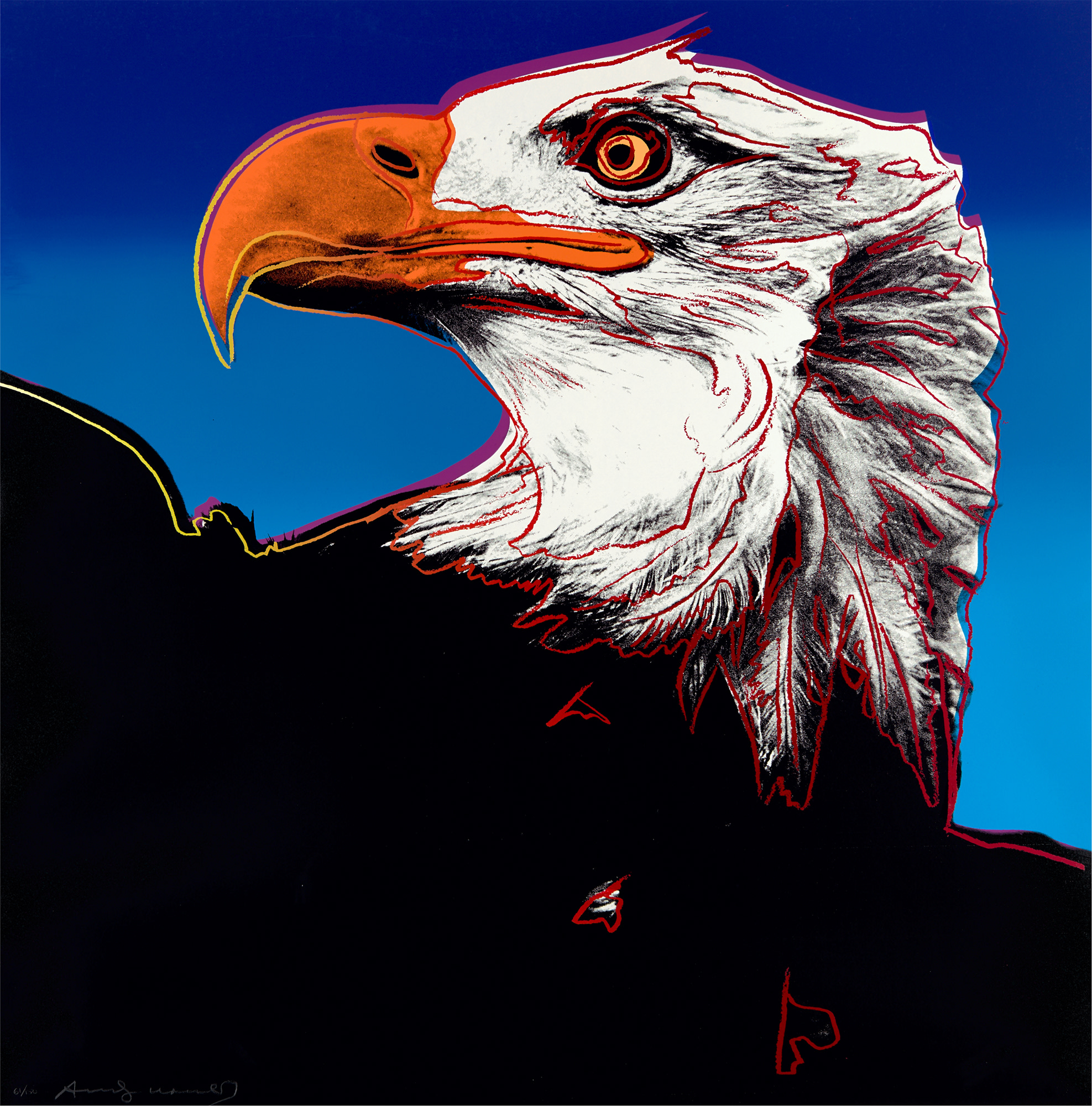 <p><strong>ANDY WARHOL</strong> <em>Bald Eagle, from the Endangered Species Portfolio</em>, 1983</p>
