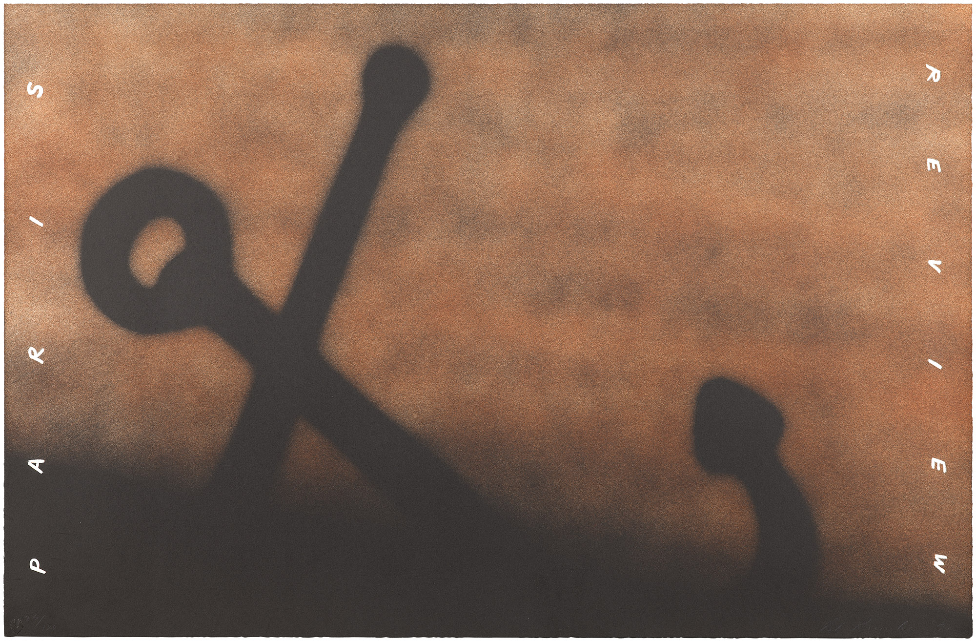 <p><strong>ED RUSCHA</strong> <em>Anchor in Sand (E. 213),</em> 1991</p>
