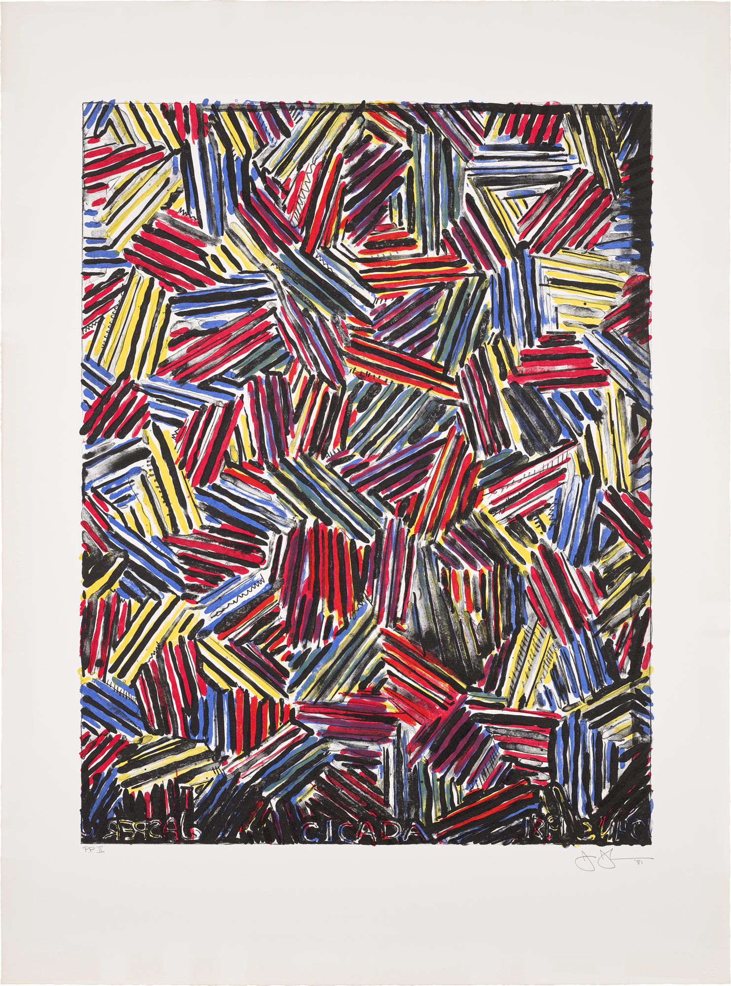 <p><strong>JASPER JOHNS</strong><em> Cicada, </em>1981</p>
