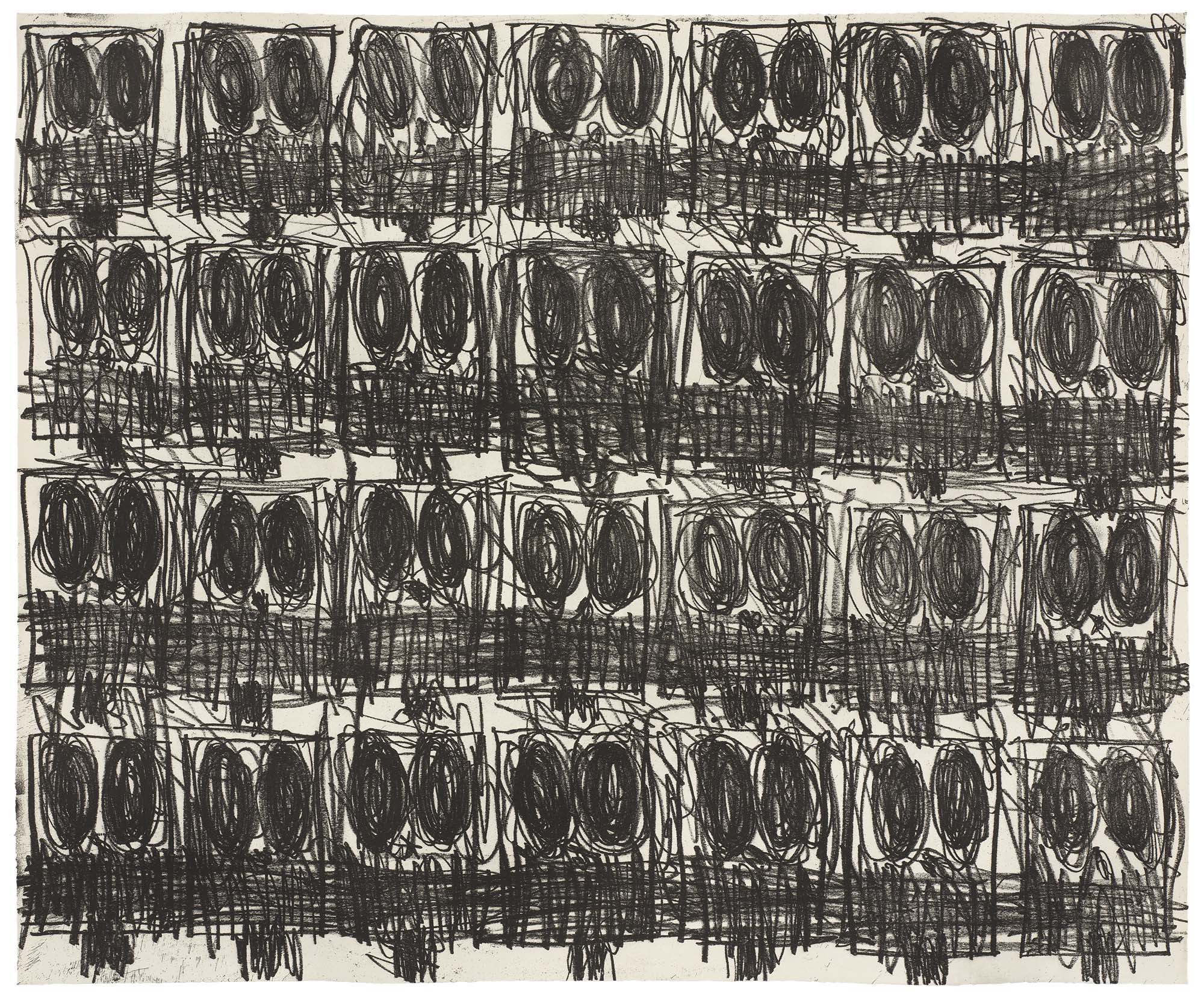 <p><strong>RASHID JOHNSON</strong><em> Untitled (Anxious Crowd),</em> 2018</p>