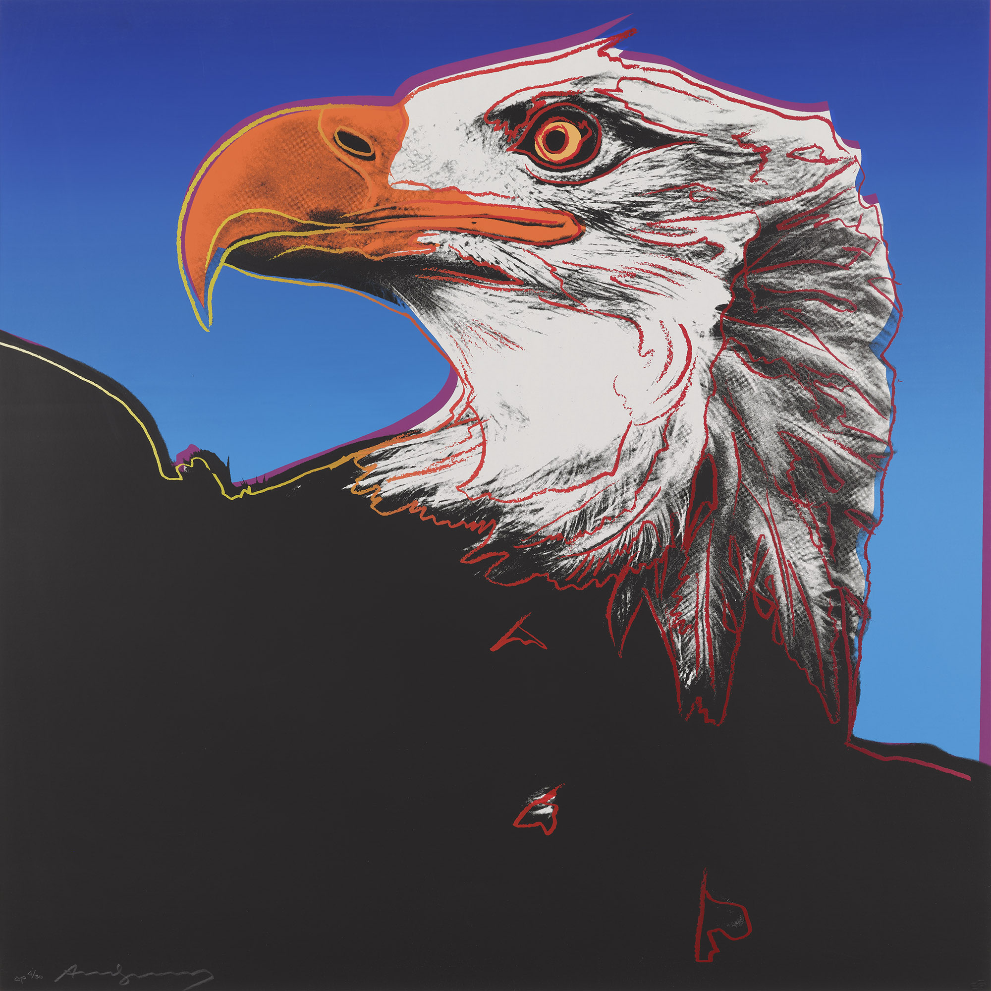 <p><strong>ANDY WARHOL</strong> <em>Bald Eagle, from Endangered Species (F. & S. 296),</em> 1983</p>