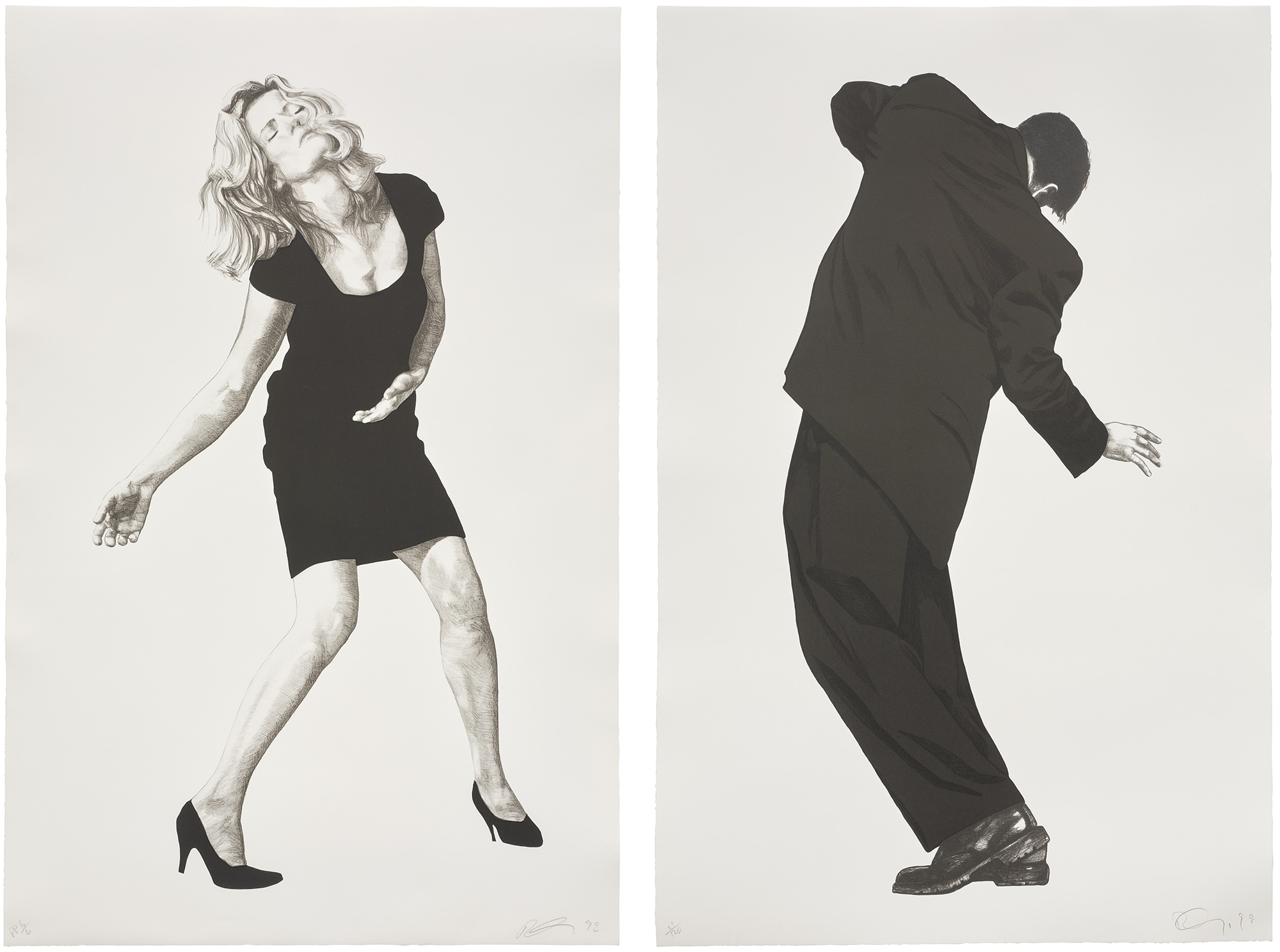 <p><strong>ROBERT LONGO</strong> <em>Barbara & Raphael, from Men in the Cities,</em> $40,000–60,000</p>