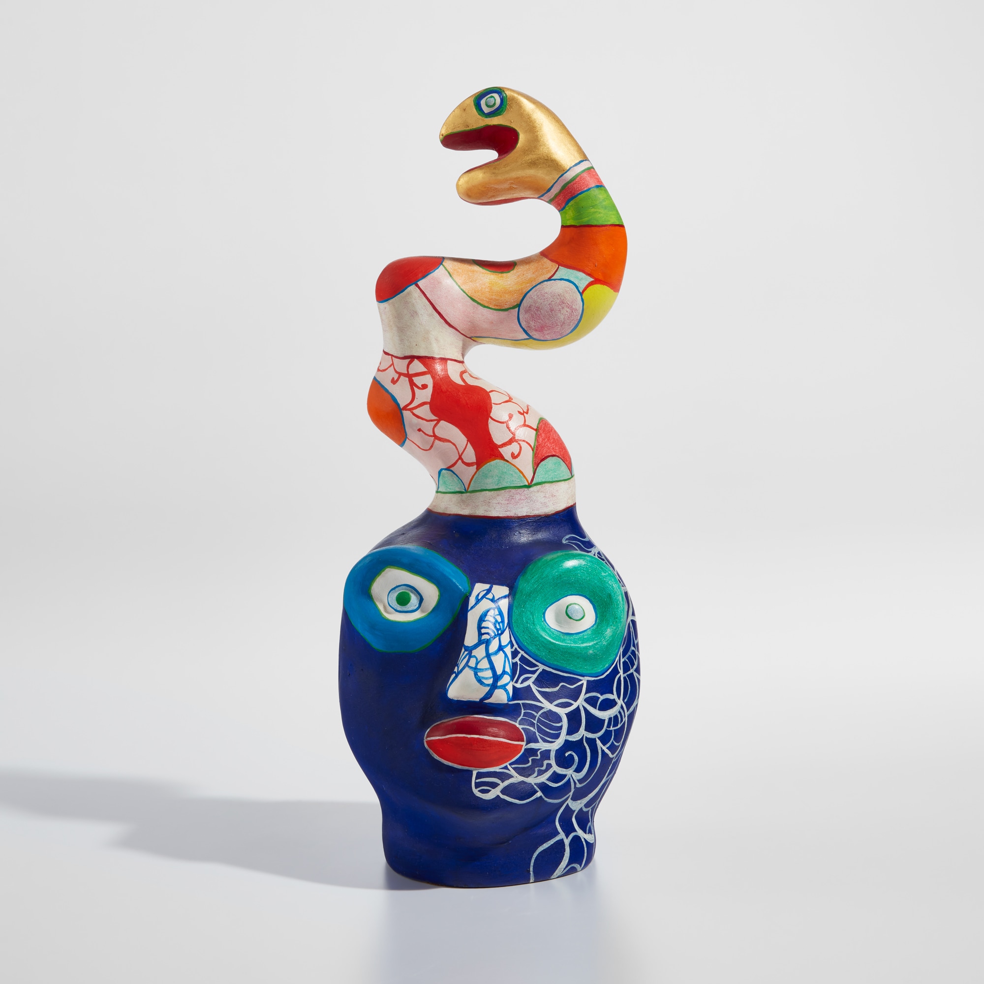 <p><strong>NIKI DE SAINT PHALLE</strong> <em>Head with Snake</em>, c. 1985</p>
