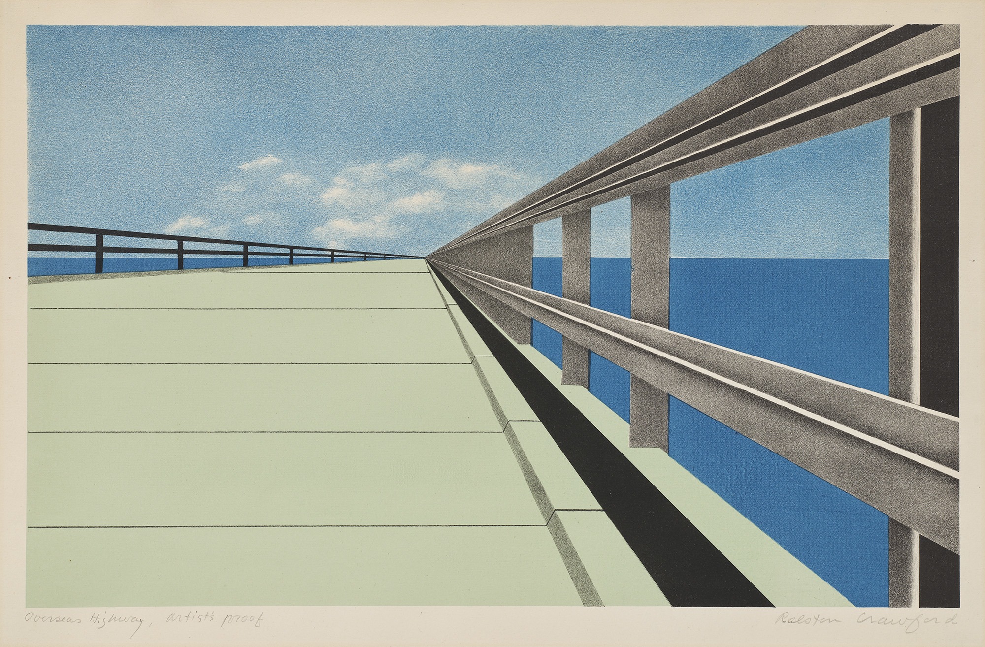 <p><strong>RALSTON CRAWFORD</strong> <em>Overseas Highway,</em> 1940</p>

