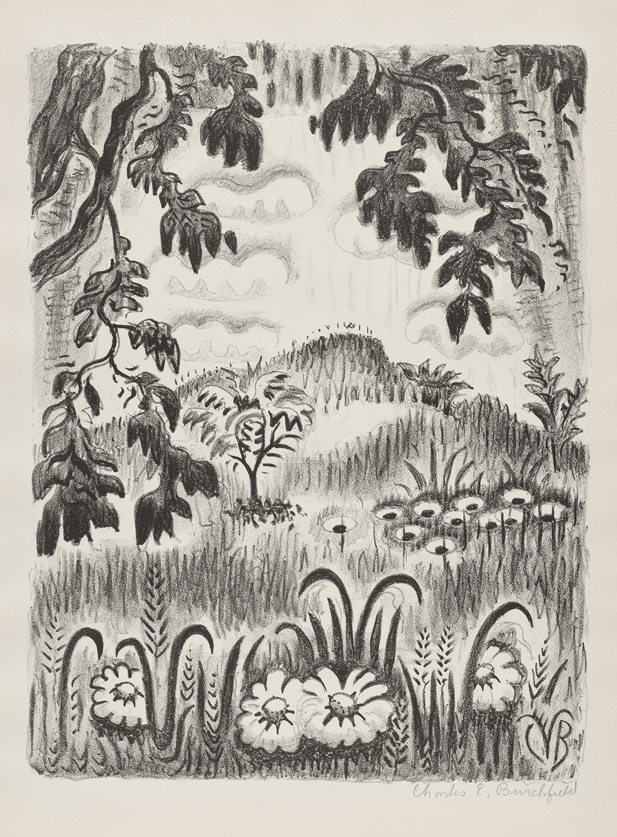 <p><strong>CHARLES BURCHFIELD</strong> <em>Summer Benediction,</em> 1953</p>
