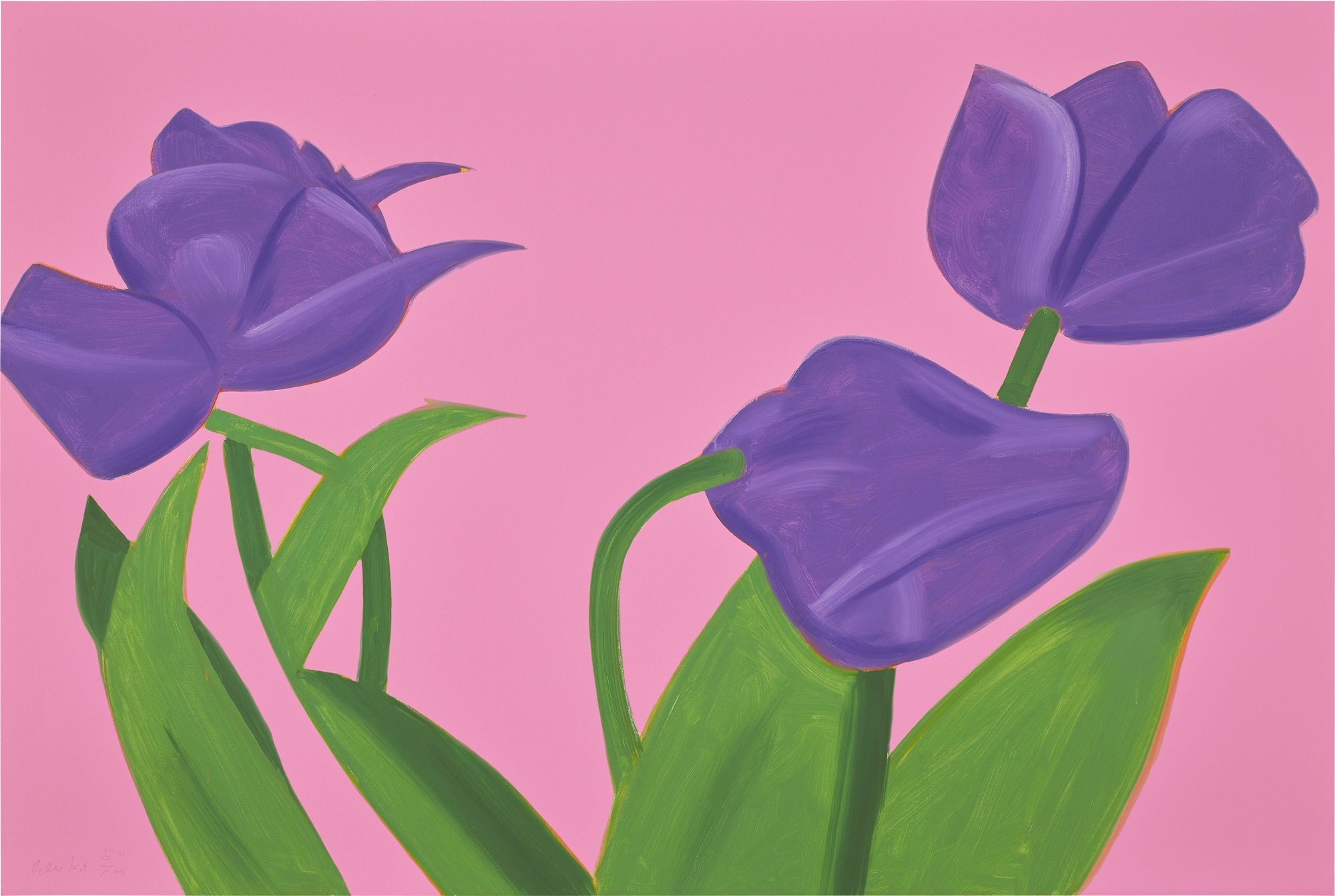 <p><strong>ALEX KATZ</strong> <em>Purple Tulips 1, from Flowers</em>, 2021</p>