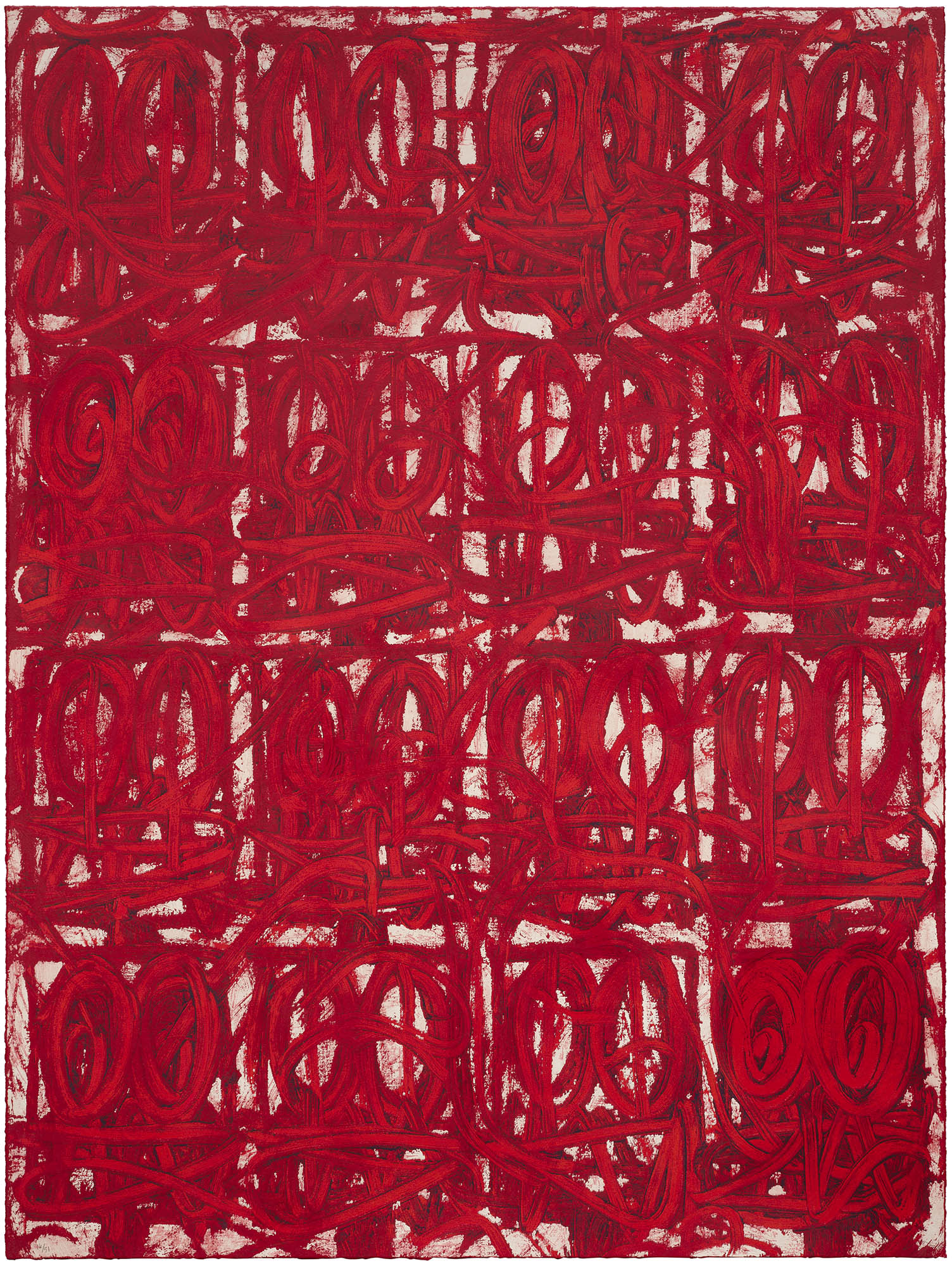 <p><strong>RASHID JOHNSON</strong> <em>Untitled (Large Anxious Red),</em> 2021</p>