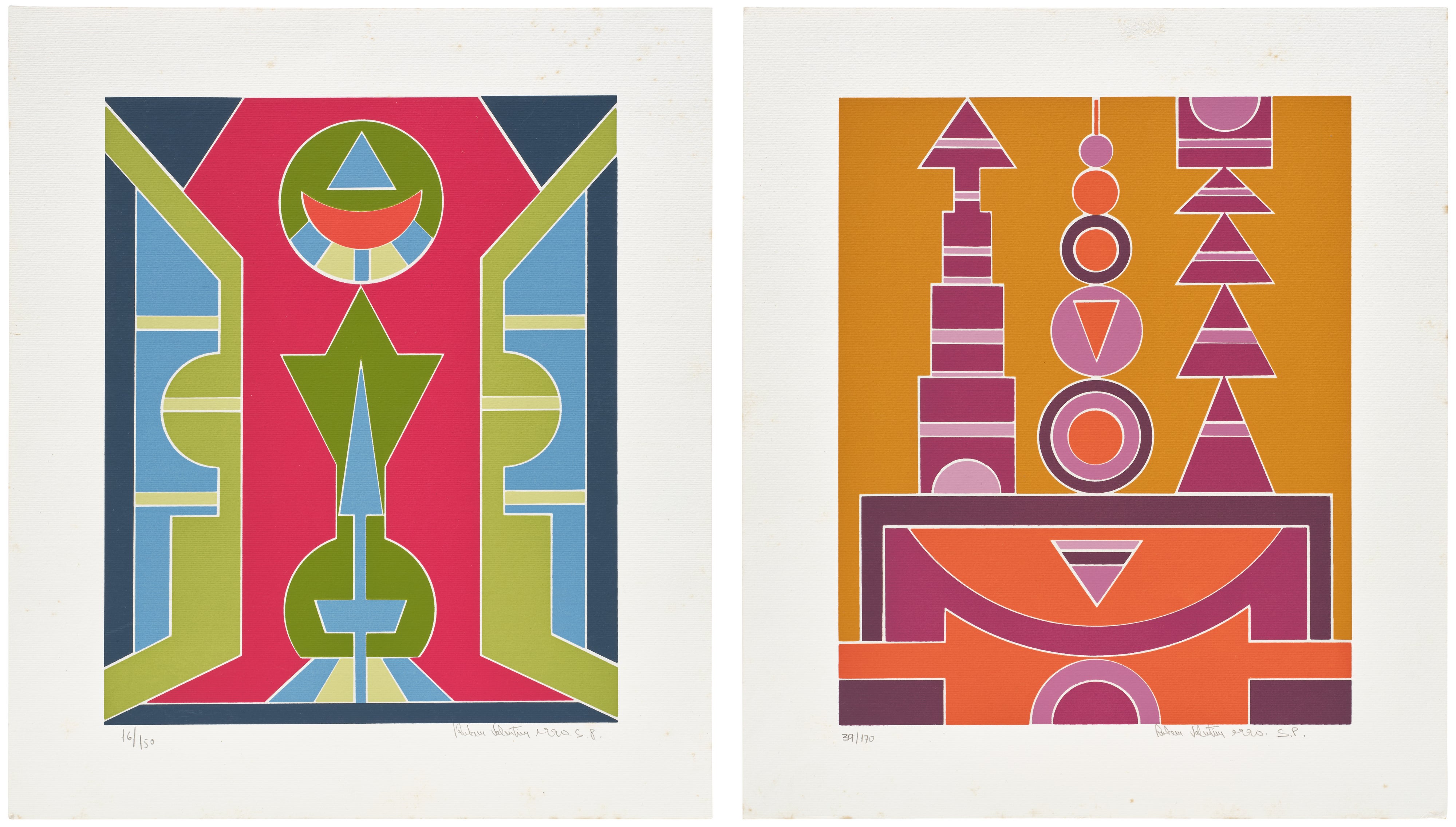 Rubem Valentim, Untitled; and Untitled