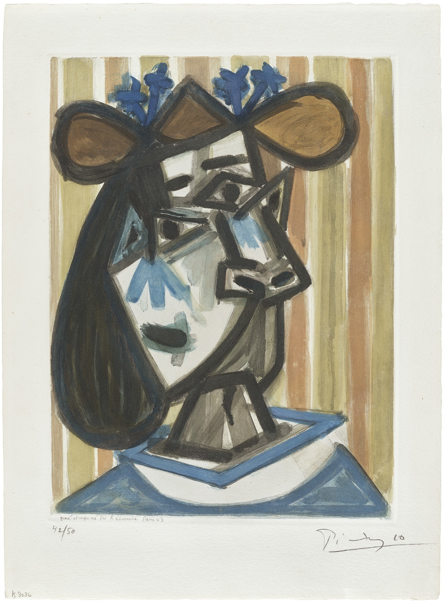 <p><strong>AFTER PABLO PICASSO</strong> <em>Tête de Femme (Head of a Woman, Dora Maar),</em> 1943</p>