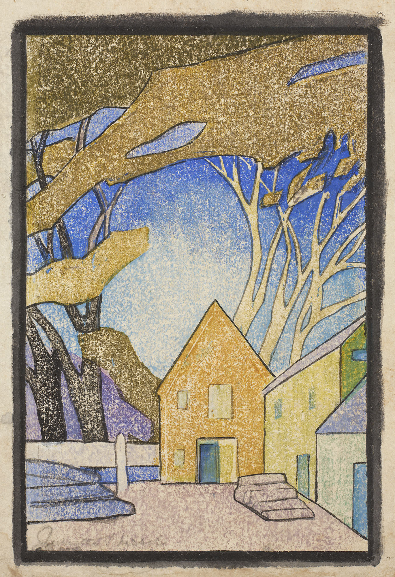 <p><strong>JULIETTE NICHOLS</strong> <em>[Houses and Trees], </em>circa 1915</p>
