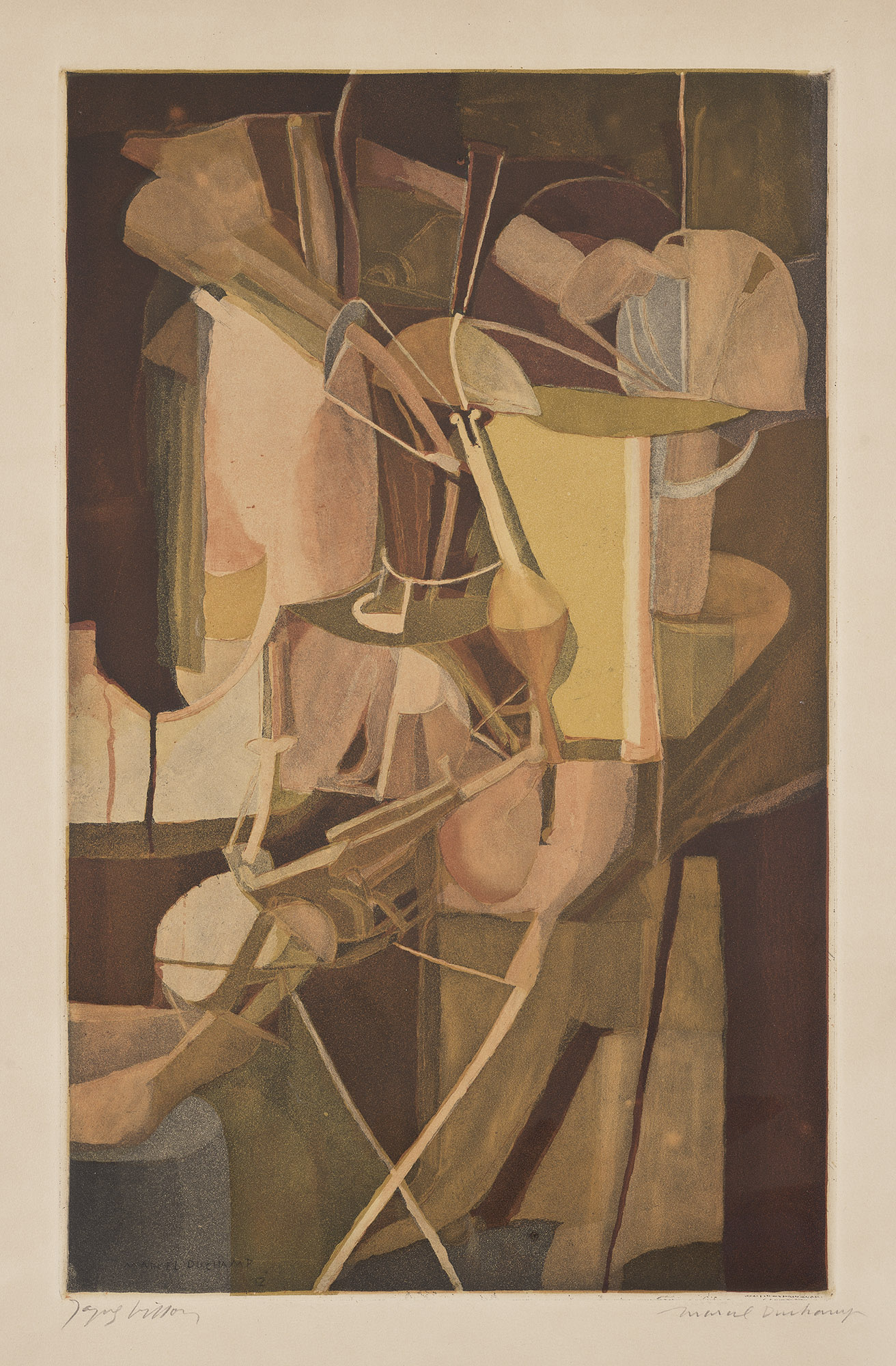 <p><strong>MARCEL DUCHAMP AND JACQUES VILLON</strong> <em>La Mari&eacute;e (The Bride), by Jacques Villon,&nbsp;</em>$25,000&ndash;30,000</p>
