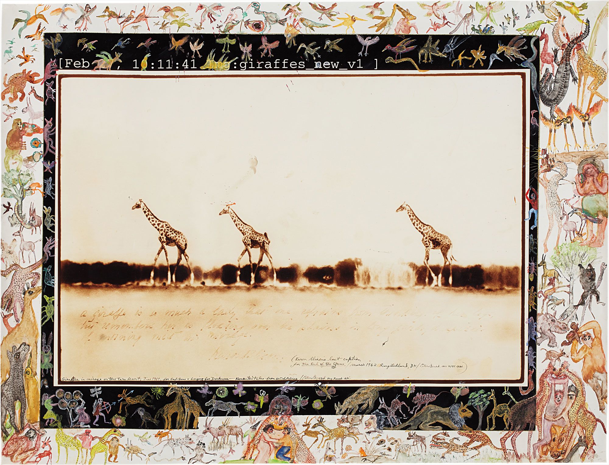 <b>PETER BEARD</b> <i>Giraffes in Mirage on the Taru Desert, June, 1960</i>