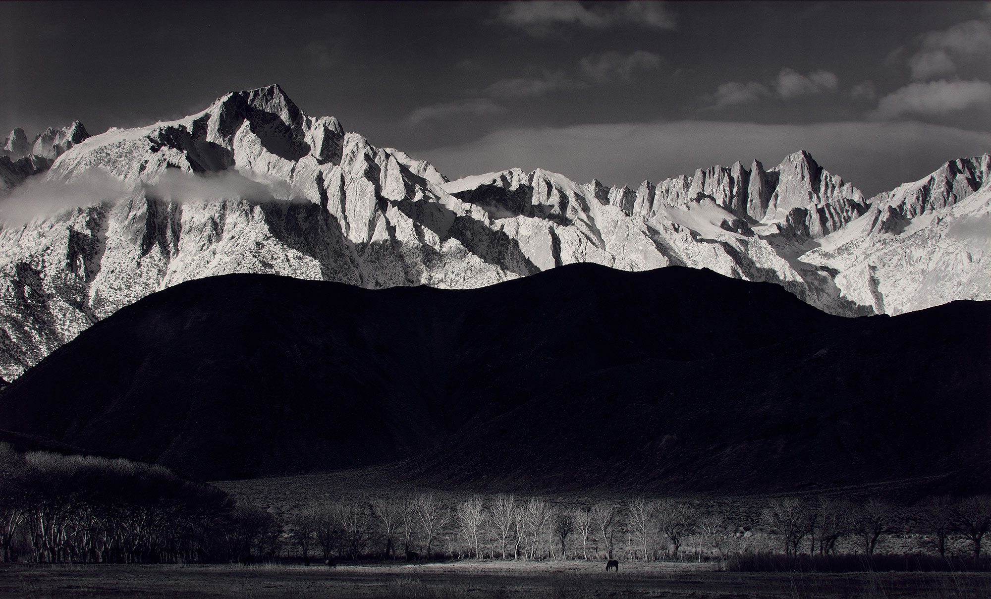<p><strong>ANSEL ADAMS&nbsp;</strong><em>Winter Sunrise, Sierra Nevada from Lone Pine California,</em>&nbsp;1944</p>
