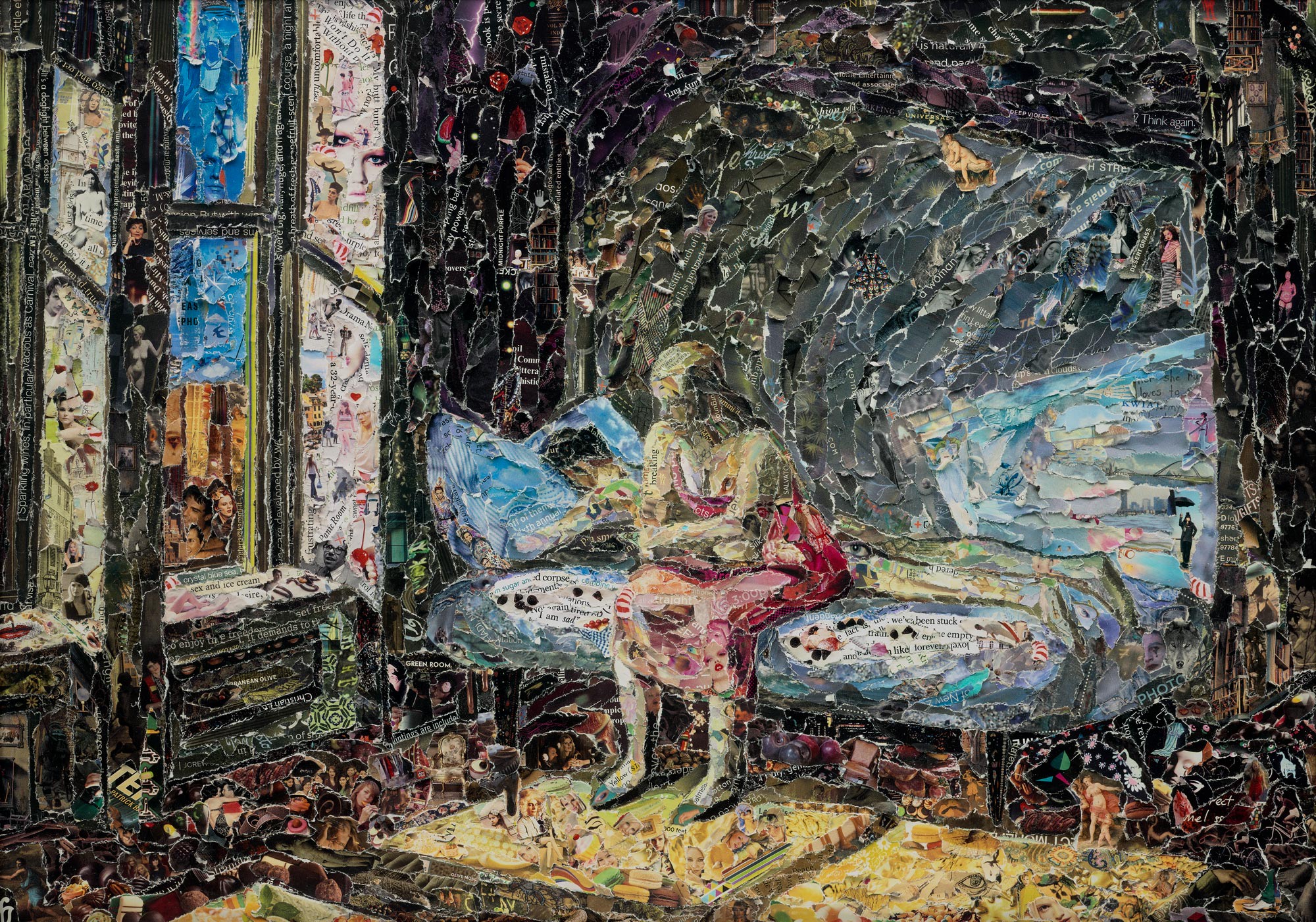 <p><strong>VIK MUNIZ</strong> <em>Summer in the City, after Edward Hopper from Pictures of Magazines 2</em>, 2011</p>