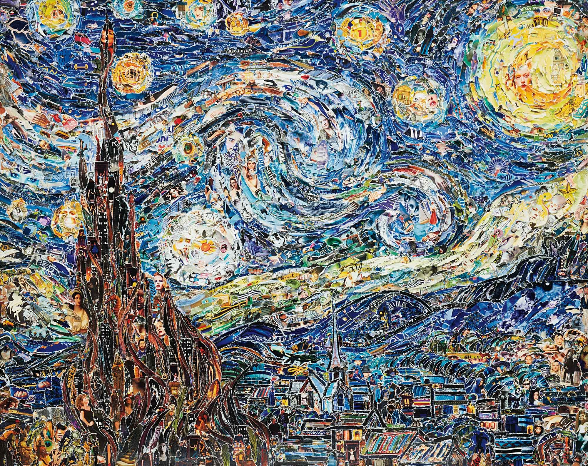 <b>VIK MUNIZ</b> <i>Starry Night, after Van Gogh </i>from<i> Pictures of Magazines 2</i>, 2012