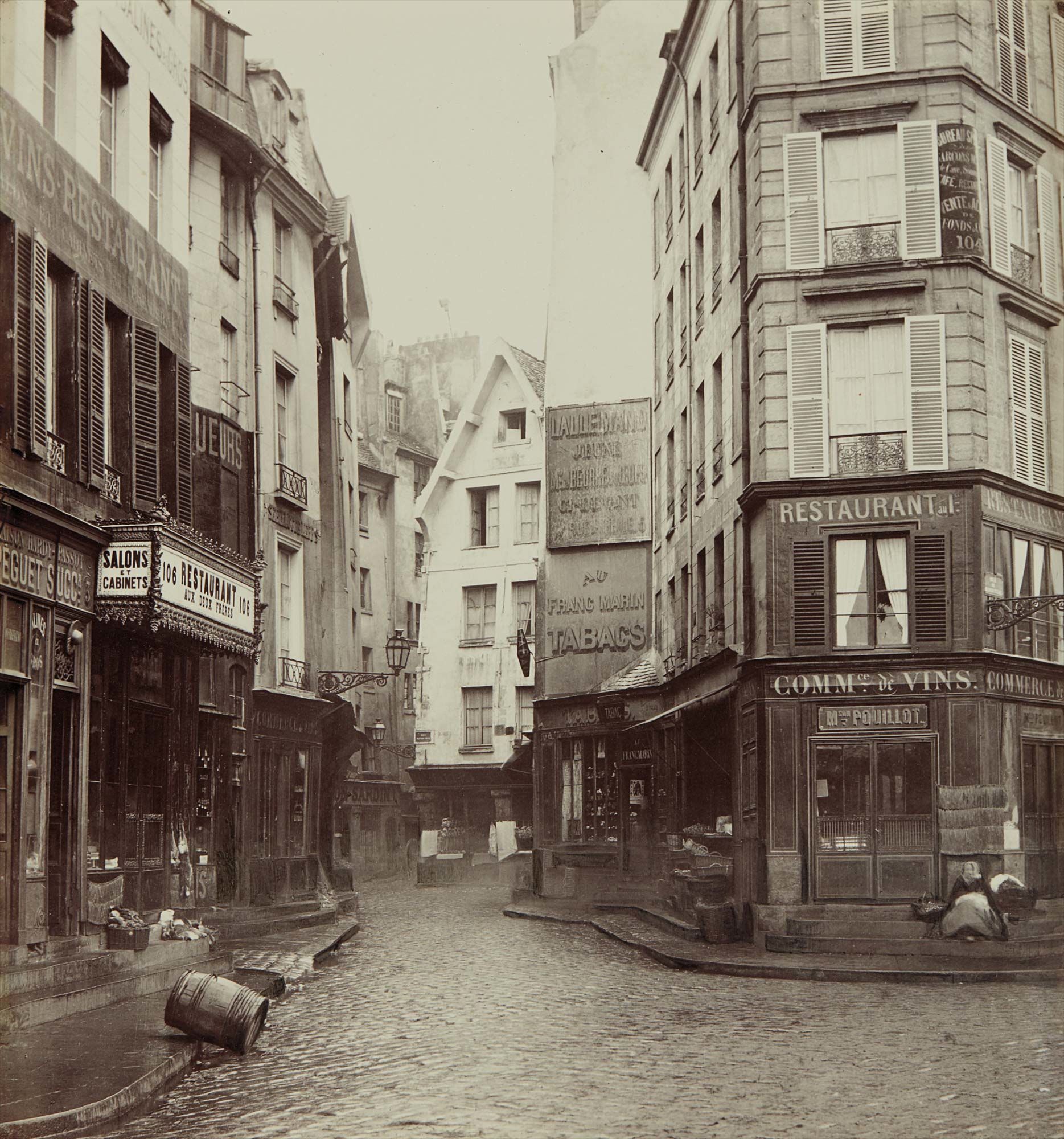 <b>CHARLES MARVILLE </b><i>Rue Pirouette, vue prise de la rue Rambuteau, 1er arrondissement, Paris</i>, circa 1865