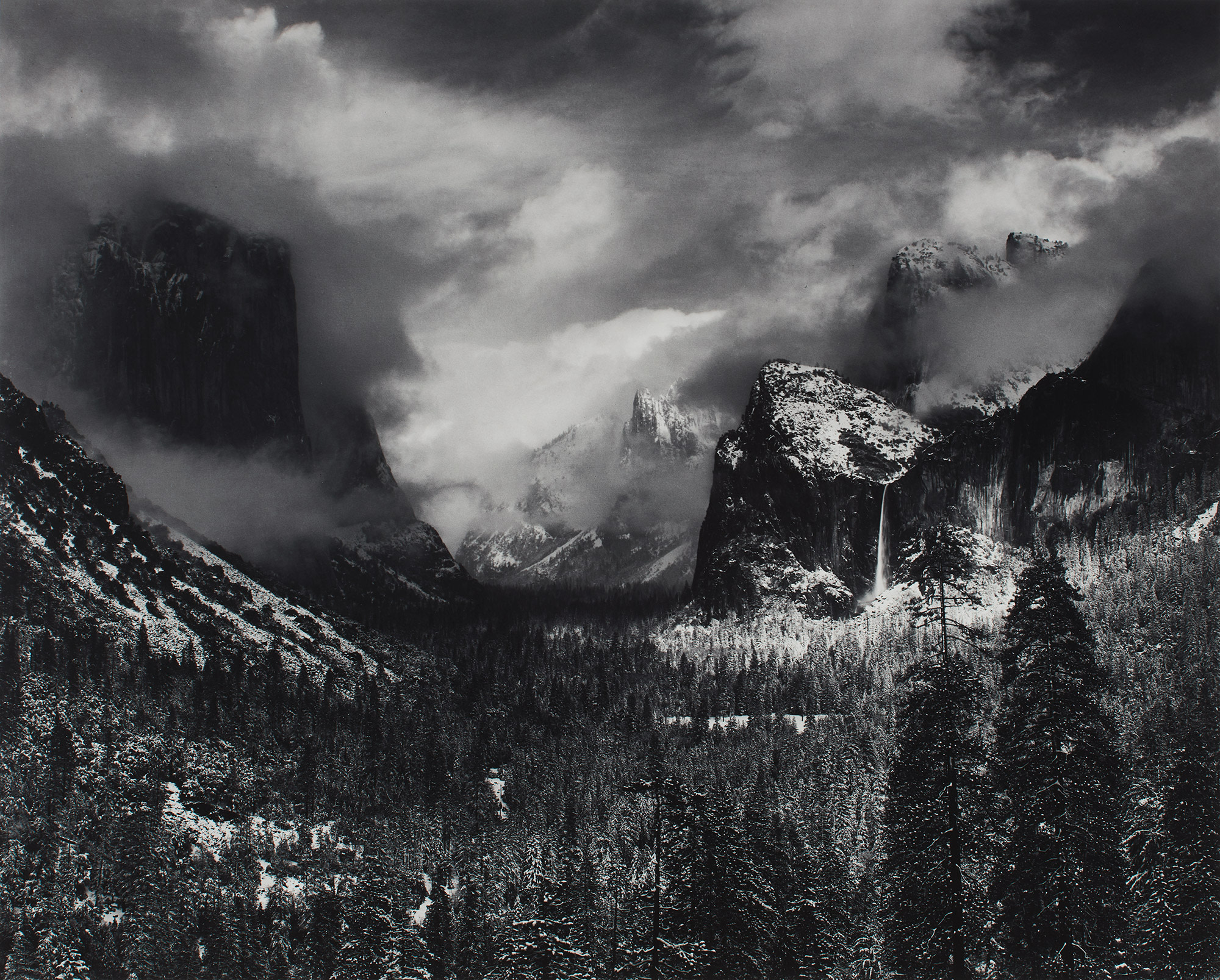 <p><strong>ANSEL ADAMS </strong><em>Clearing Winter Storm, Yosemite National Park, California,</em> 1942</p>
