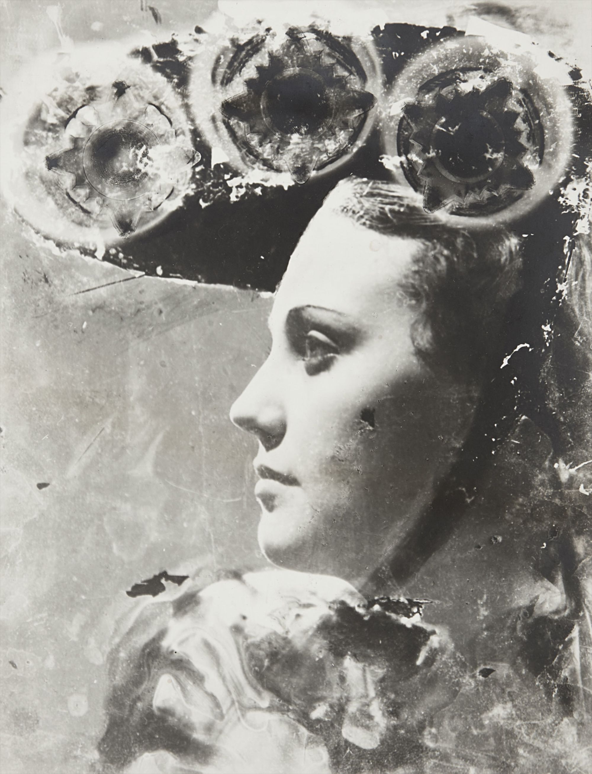 <b>DORA MAAR</b> <i>Profile portrait with glasses and hat,</i> 1930s