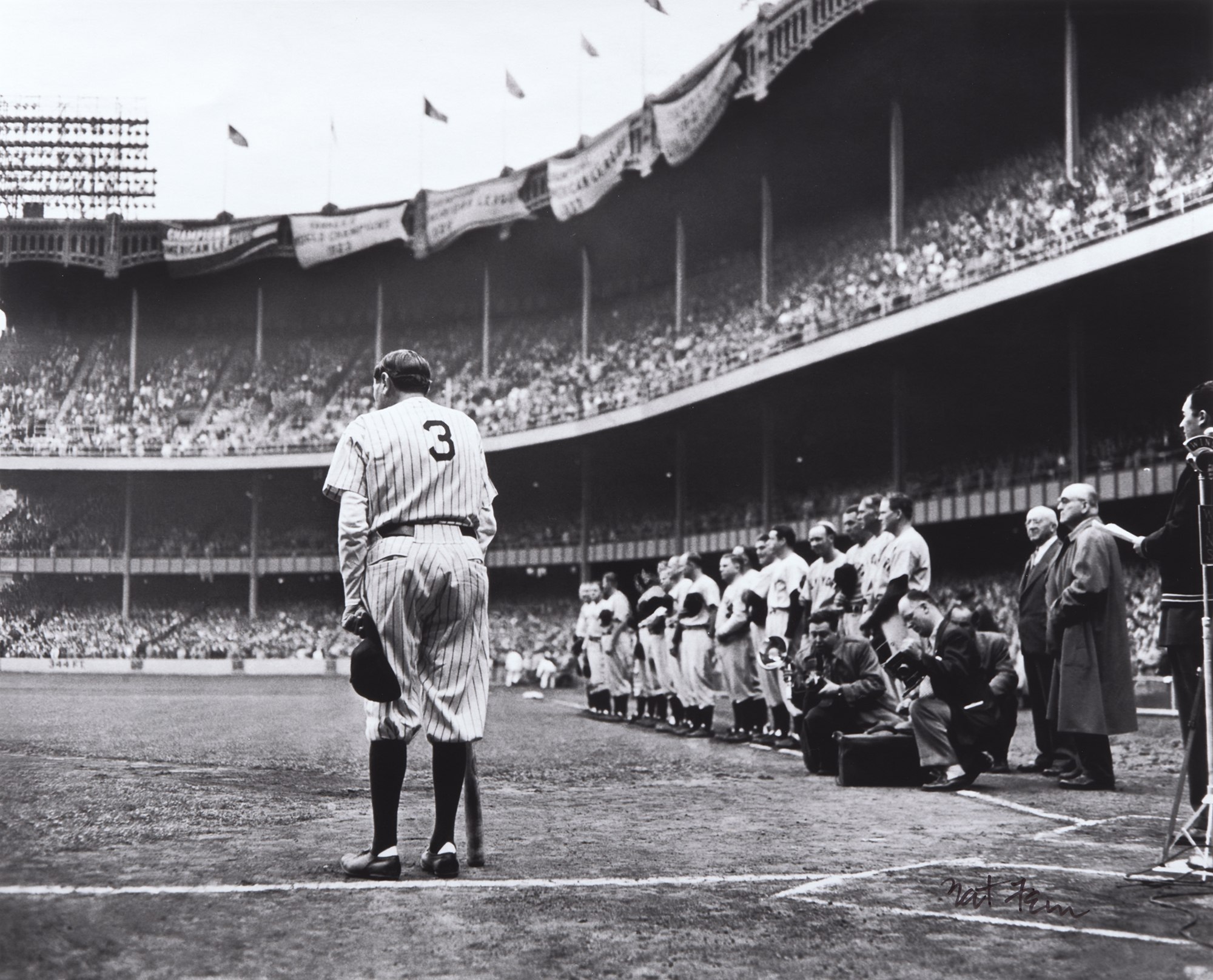 <p><strong>NAT FEIN</strong> <em>The Babe Bows Out - Babe Ruth Farewell</em>, <em>June 13</em>, 1948</p>