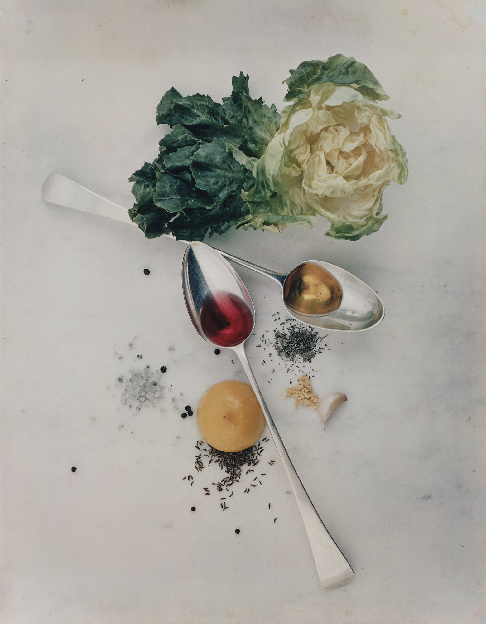 <p><strong>IRVING PENN</strong> <em>Salad Ingredients, </em>New York, 1947</p>