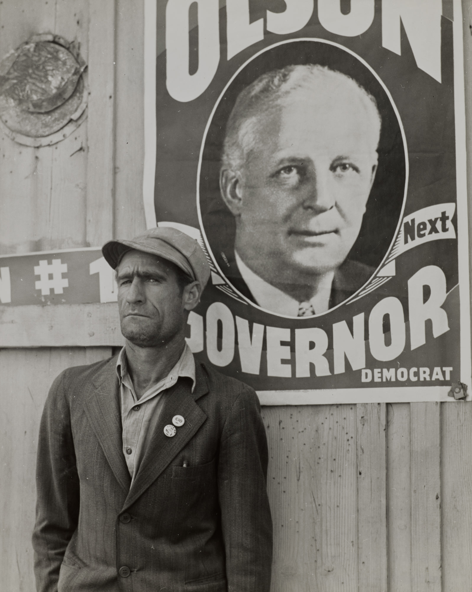 <p><strong>DOROTHEA LANGE</strong><em> Kern County, California (Olson for Governor), </em>1938</p>