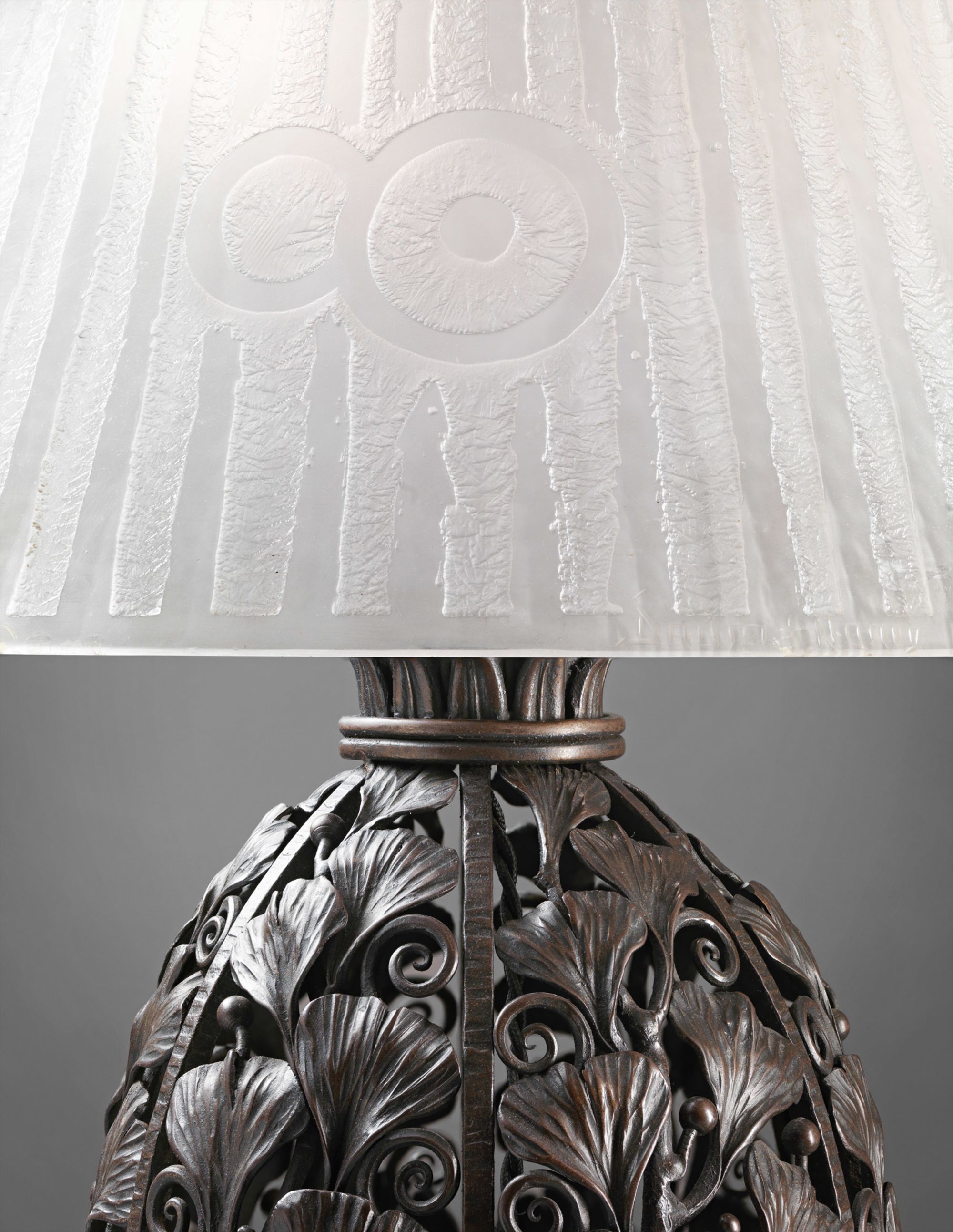 <b>LOUIS KATONA AND DAUM</b> <i>Table lamp</i>, circa 1925 (detail)