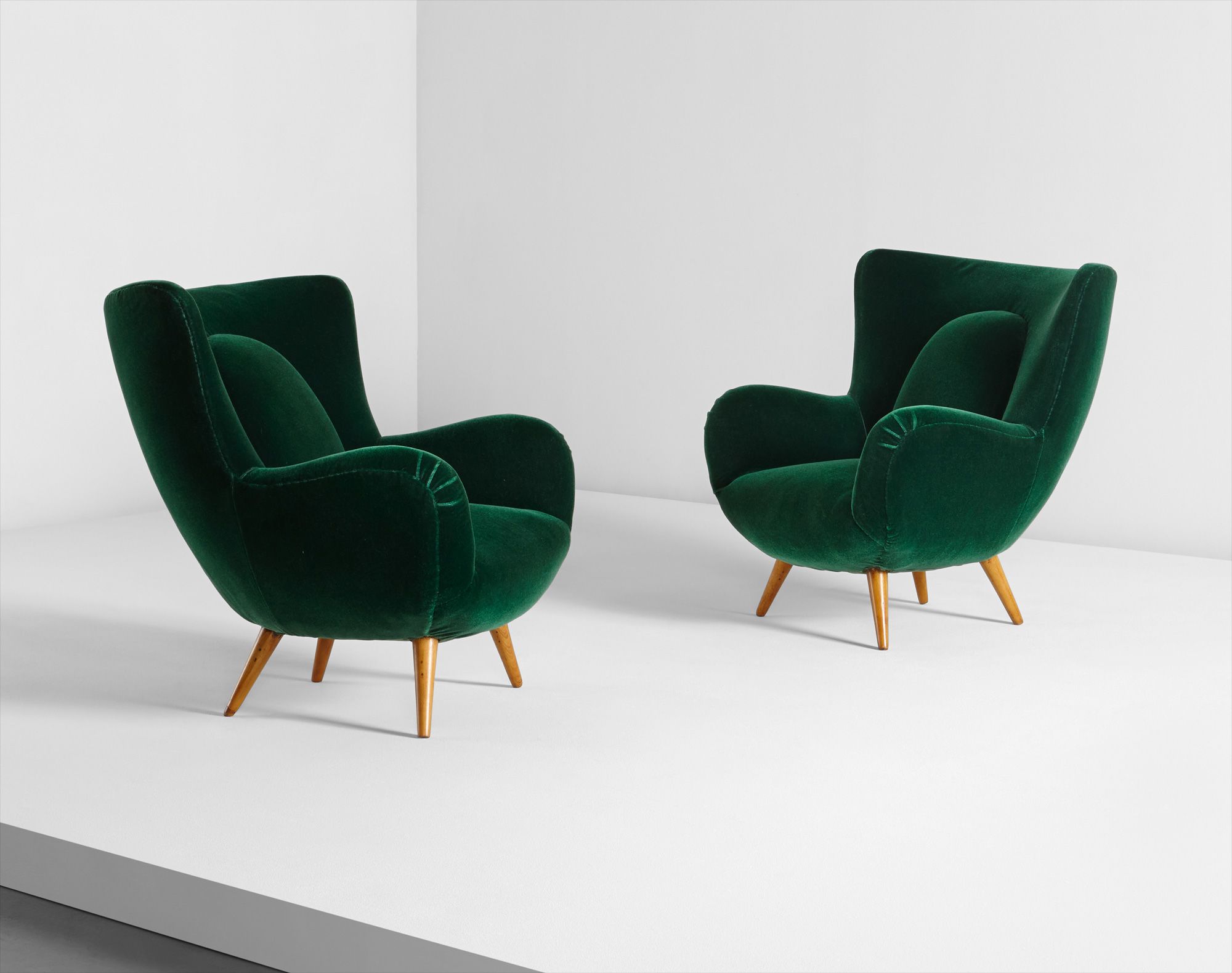 <b>CARLO MOLLINO</b> <i>Pair of armchairs from Acotto House, Turin,</i> circa 1952