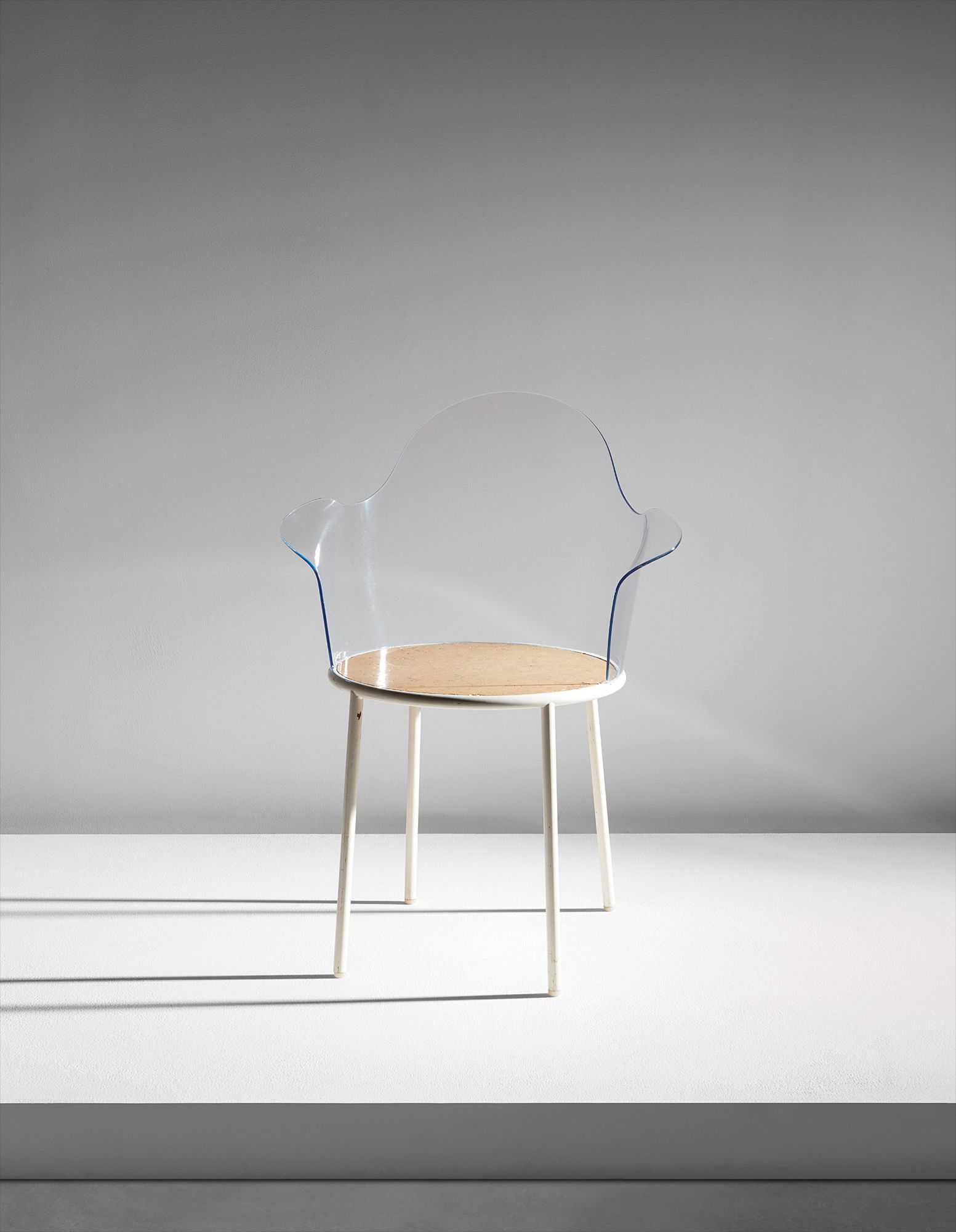 <b>SHIRO KURAMATA </b><i>Rare armchair, from the Piacere coffee shop, Yamagiwa Soft building, Akihabara, Tokyo</i>, circa 1988