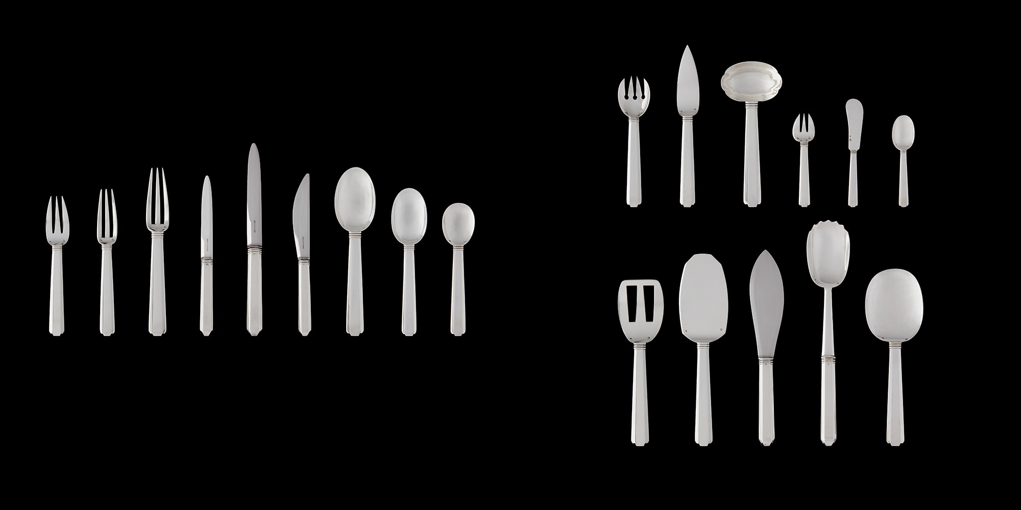 <b>JEAN PUIFORCAT</b> 'Bayonne' faltware service, circa 1924-1973