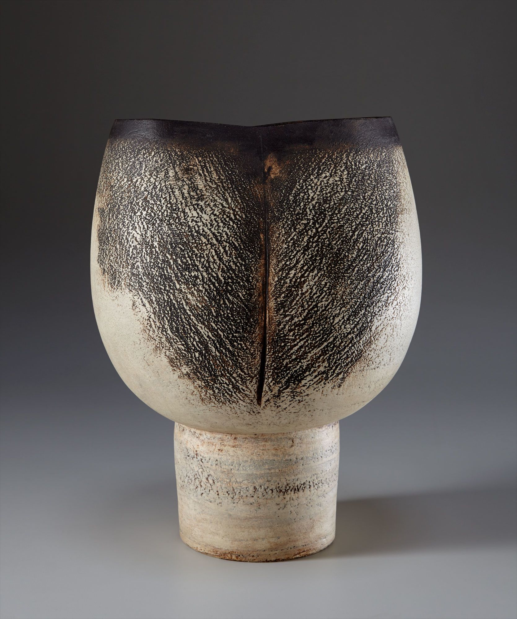 <b>HANS COPER</b> <i>Important large goblet form with vertical impressions,</i> 1968